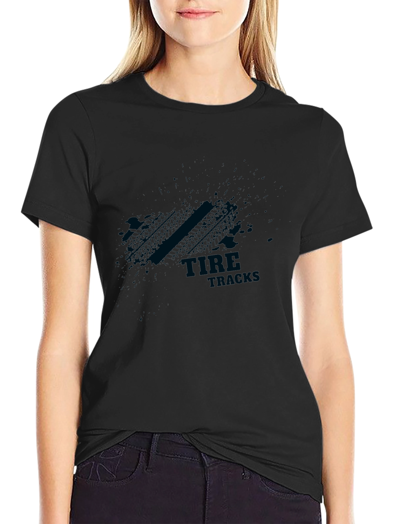 Tire Tracks Graphic T-Shirt
