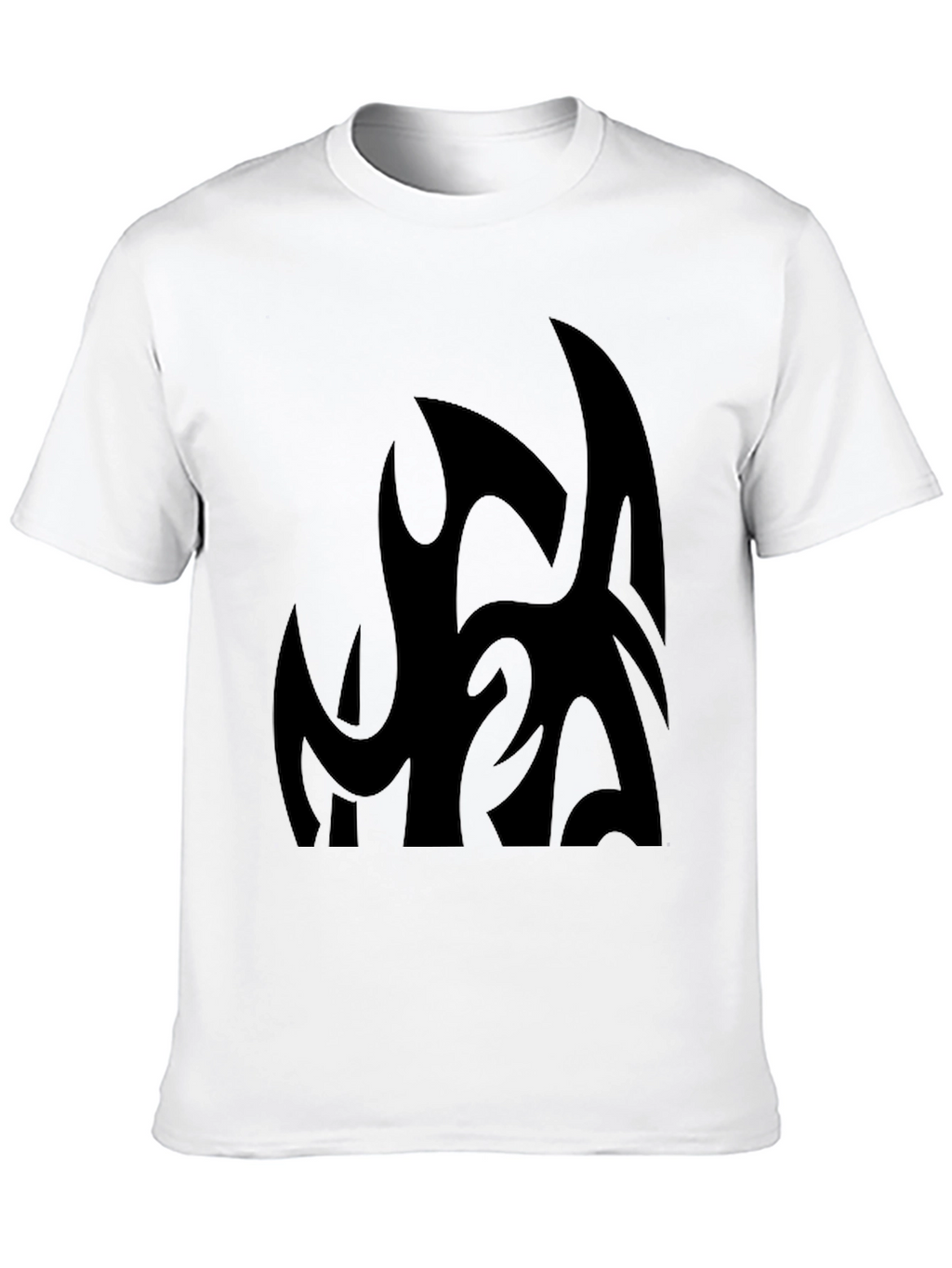 Black Graphic Tee - Abstract Design Casual Fit
