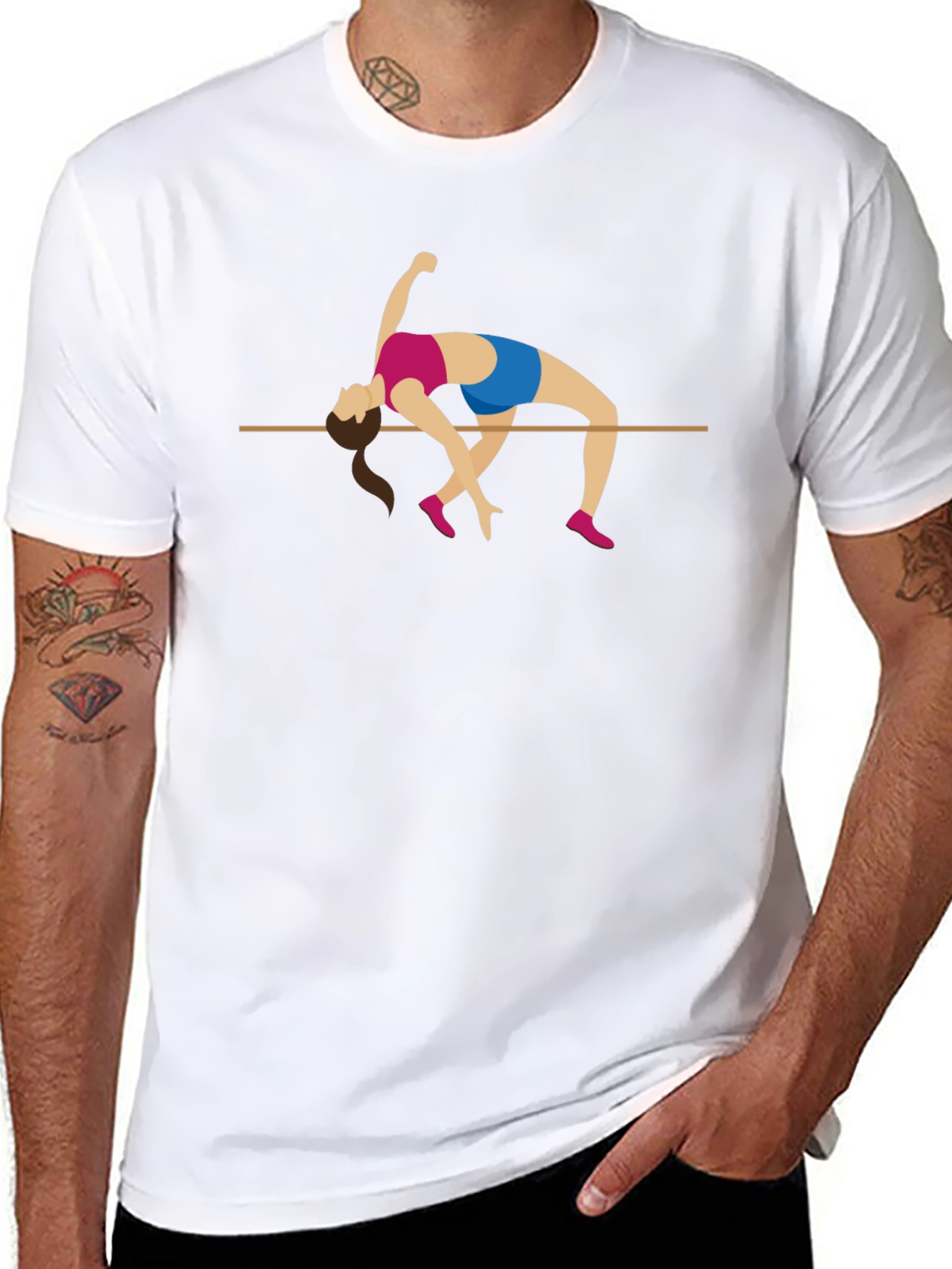 High Jump Graphic Tee - Black Cotton T-Shirt