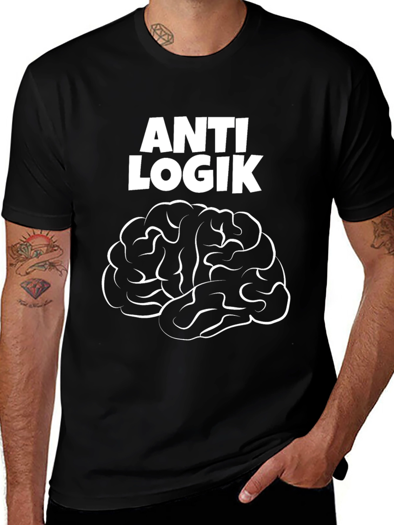 Anti Logik Brain Tee - Mens Funny T-Shirt