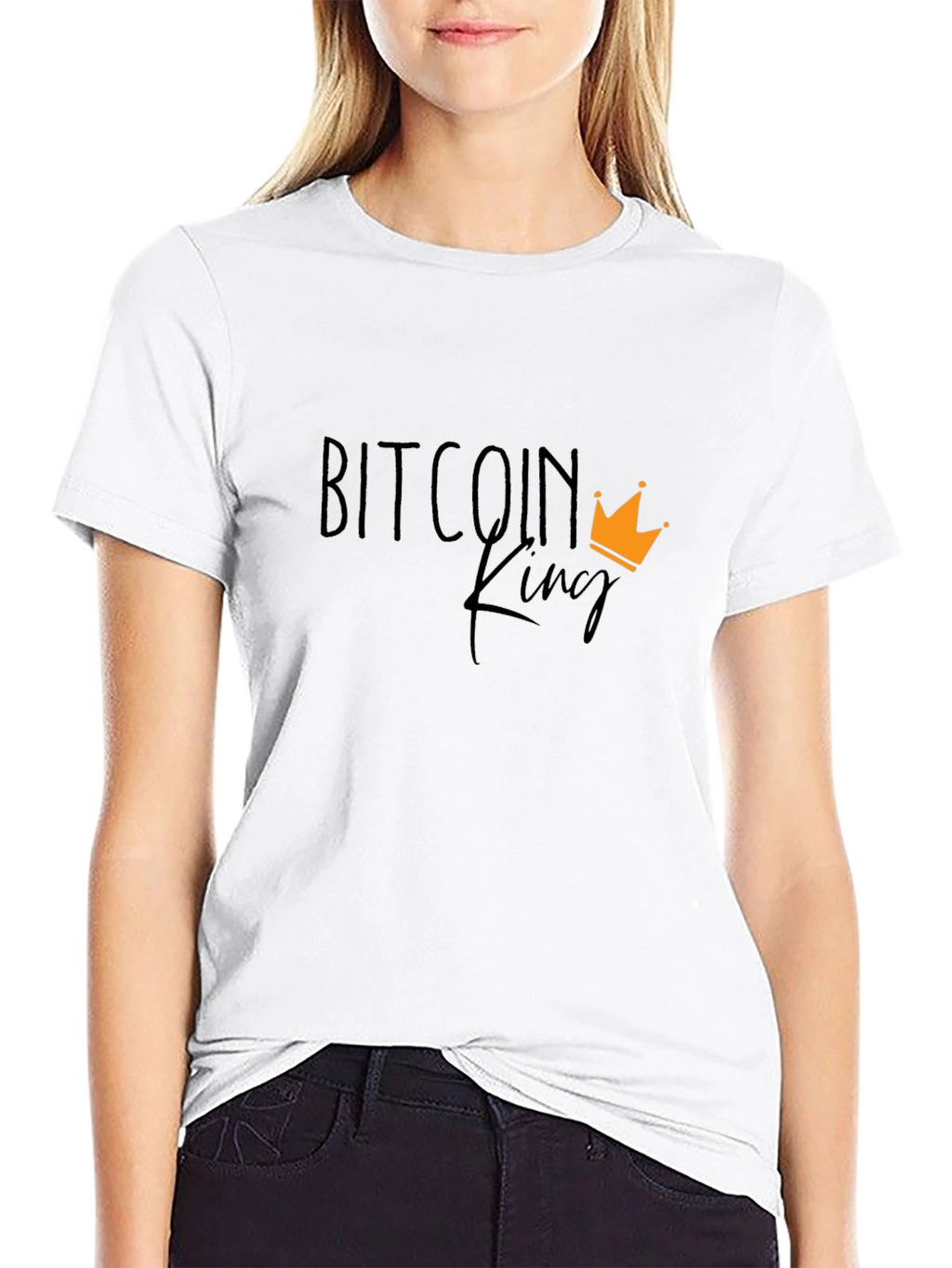 Bitcoin King Black T-Shirt - Crypto Fan Apparel
