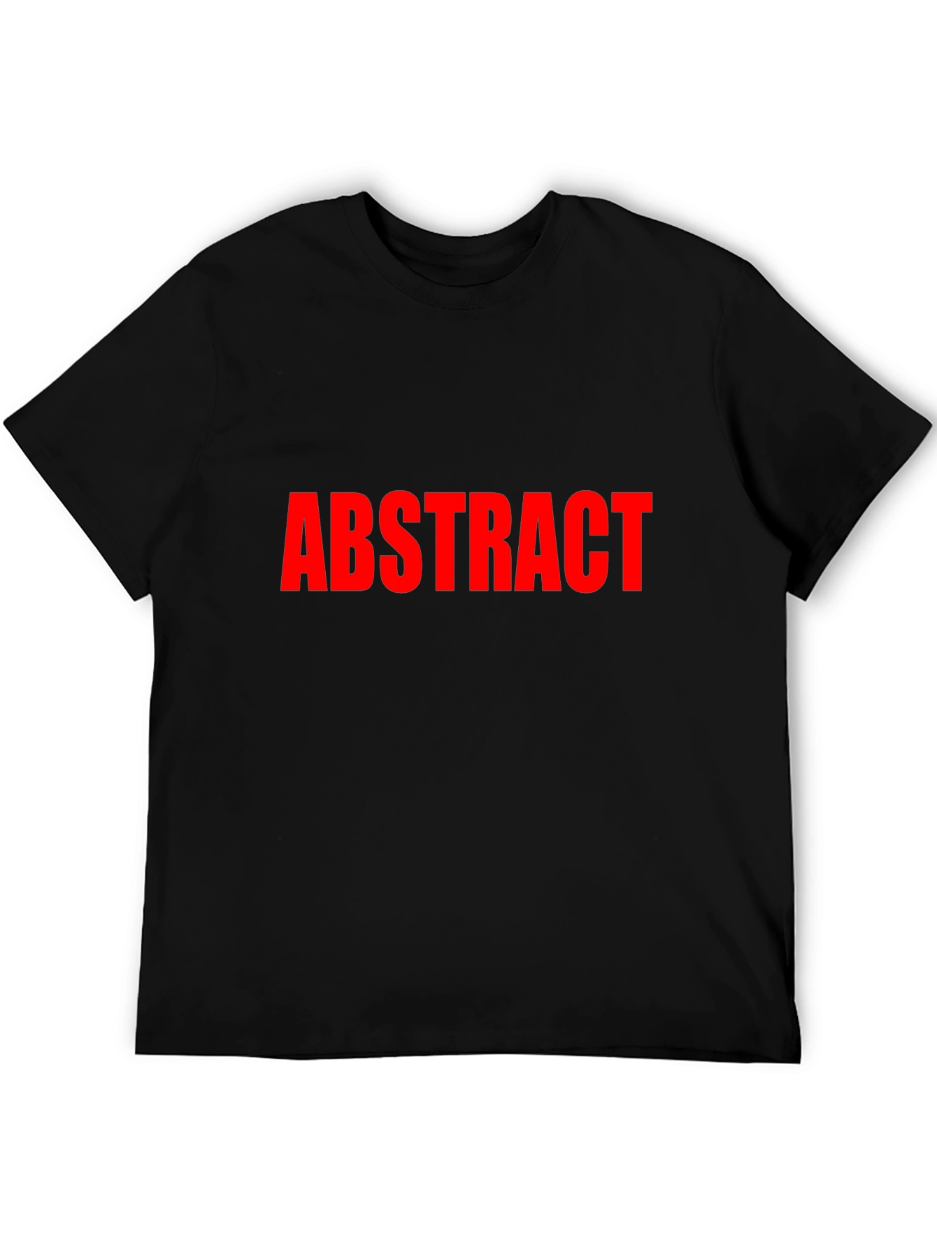 Abstract Red Text Black T-Shirt