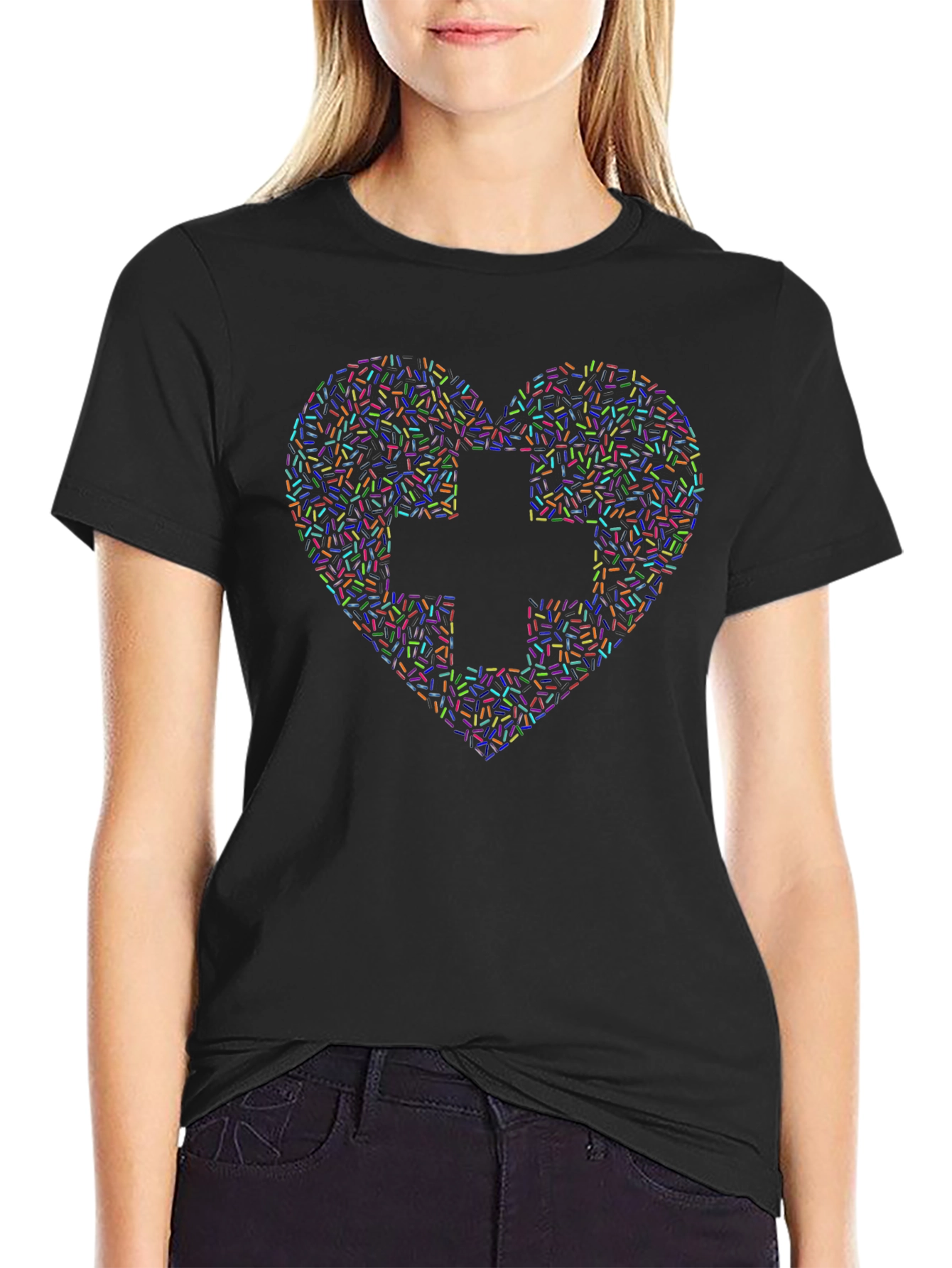 Heart & Cross Sprinkles Graphic Tee