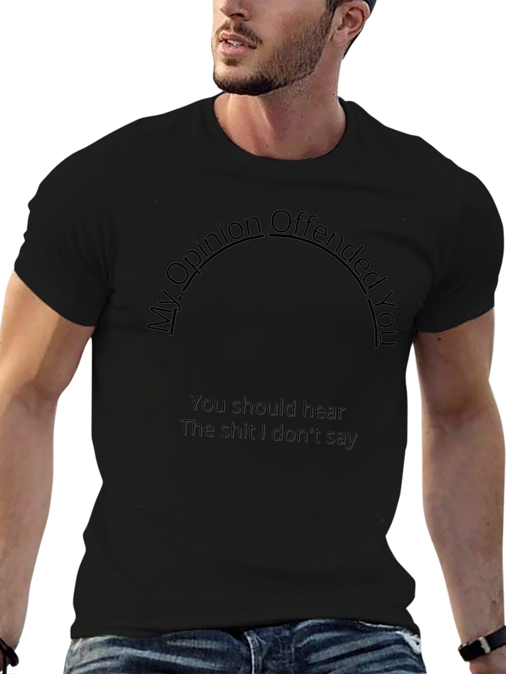 Offensive Opinion Mens Black Tee