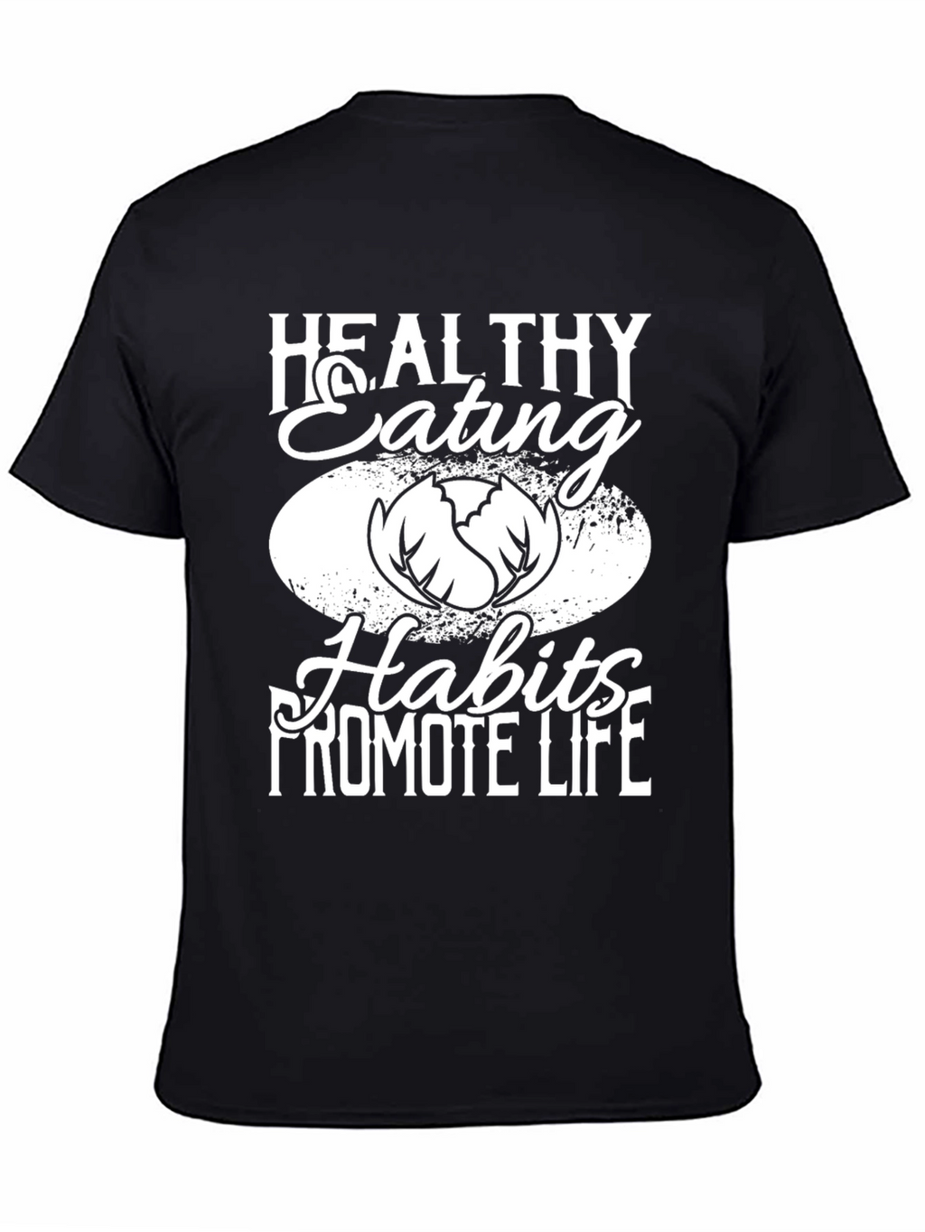 Healthy Eating Black Graphic Tee