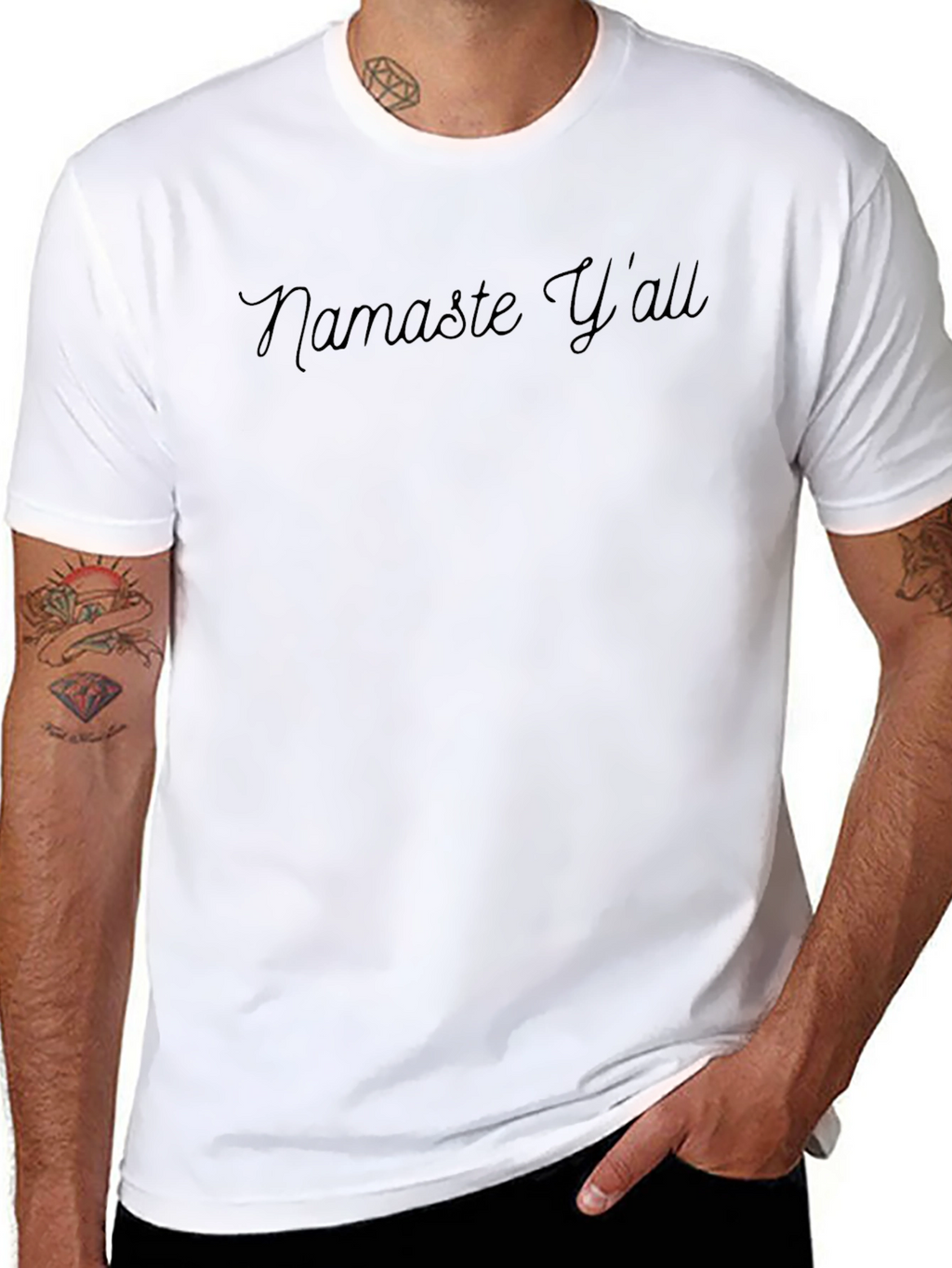 Namaste Yall Black Graphic Tee