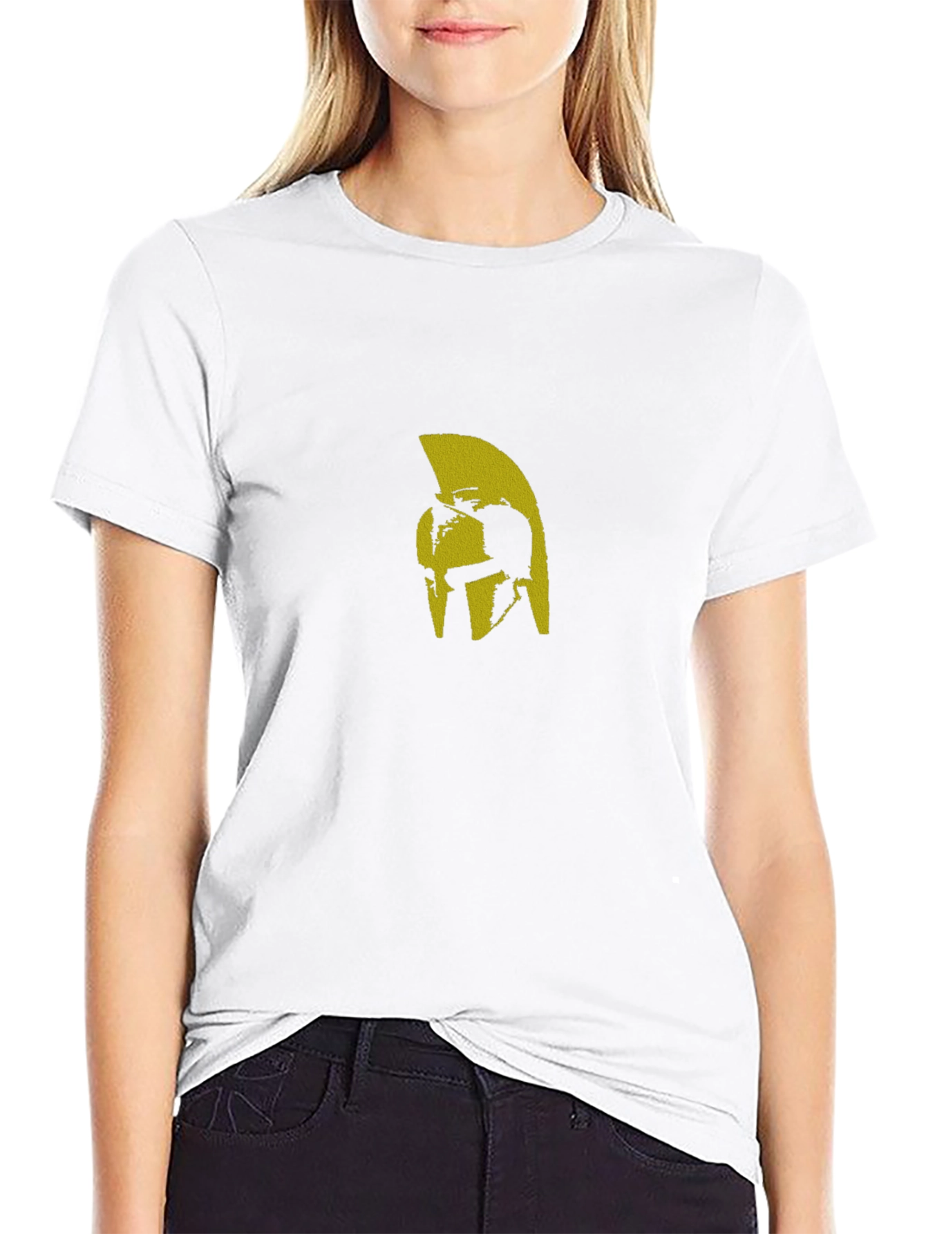 Spartan Helmet Graphic T-Shirt - Black