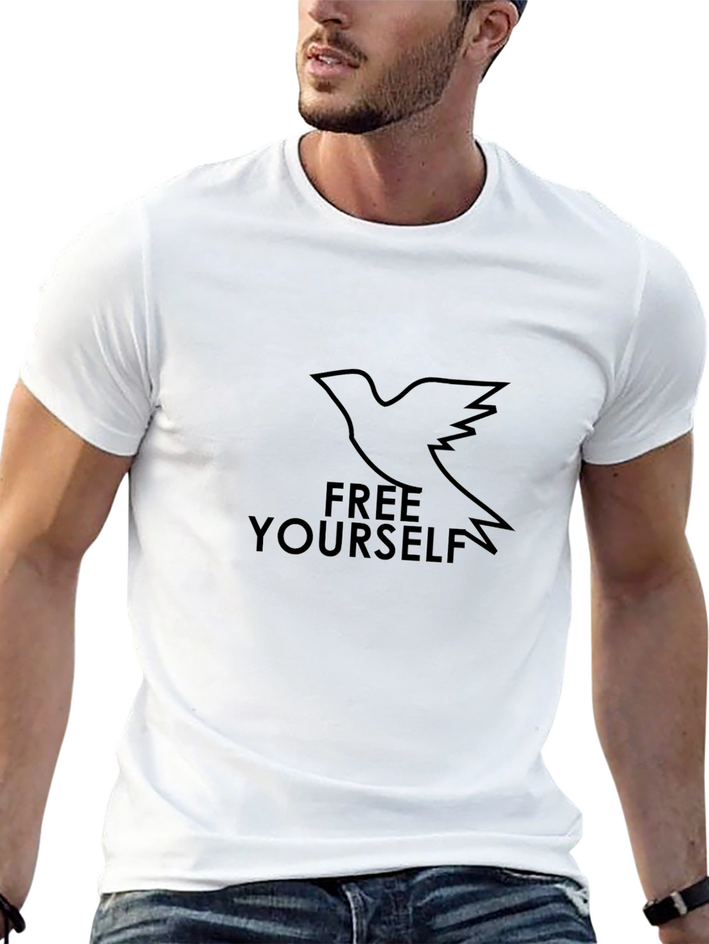 Free Yourself Graphic Black T-Shirt