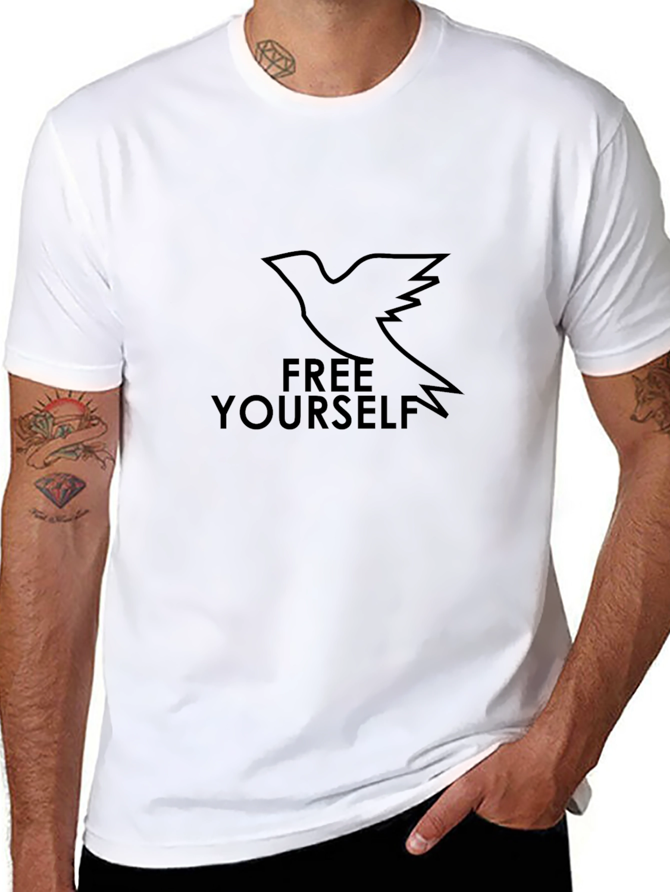 Free Yourself Graphic Black T-Shirt