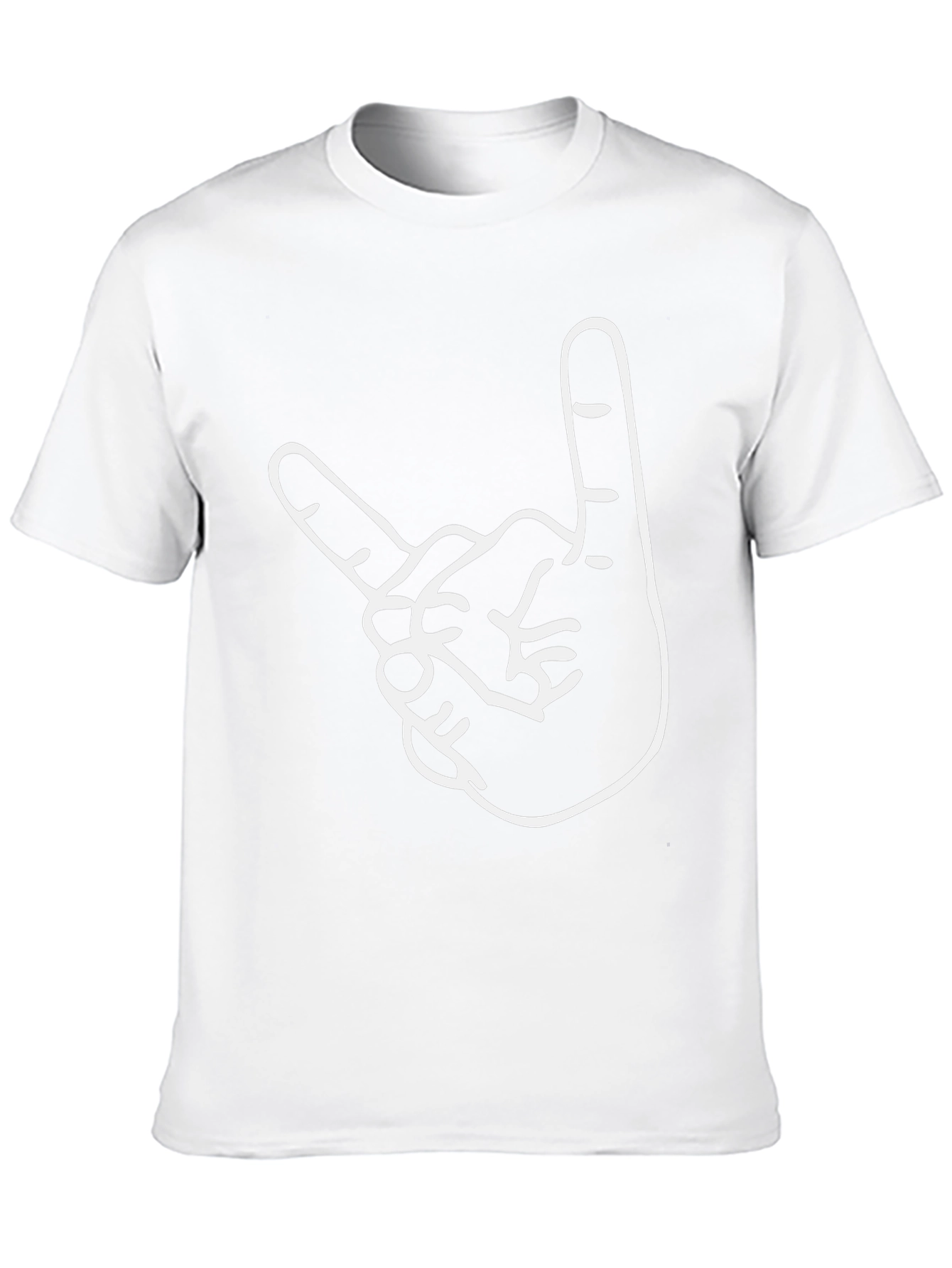 Rock On Hand Gesture Graphic Tee - Black T-Shirt
