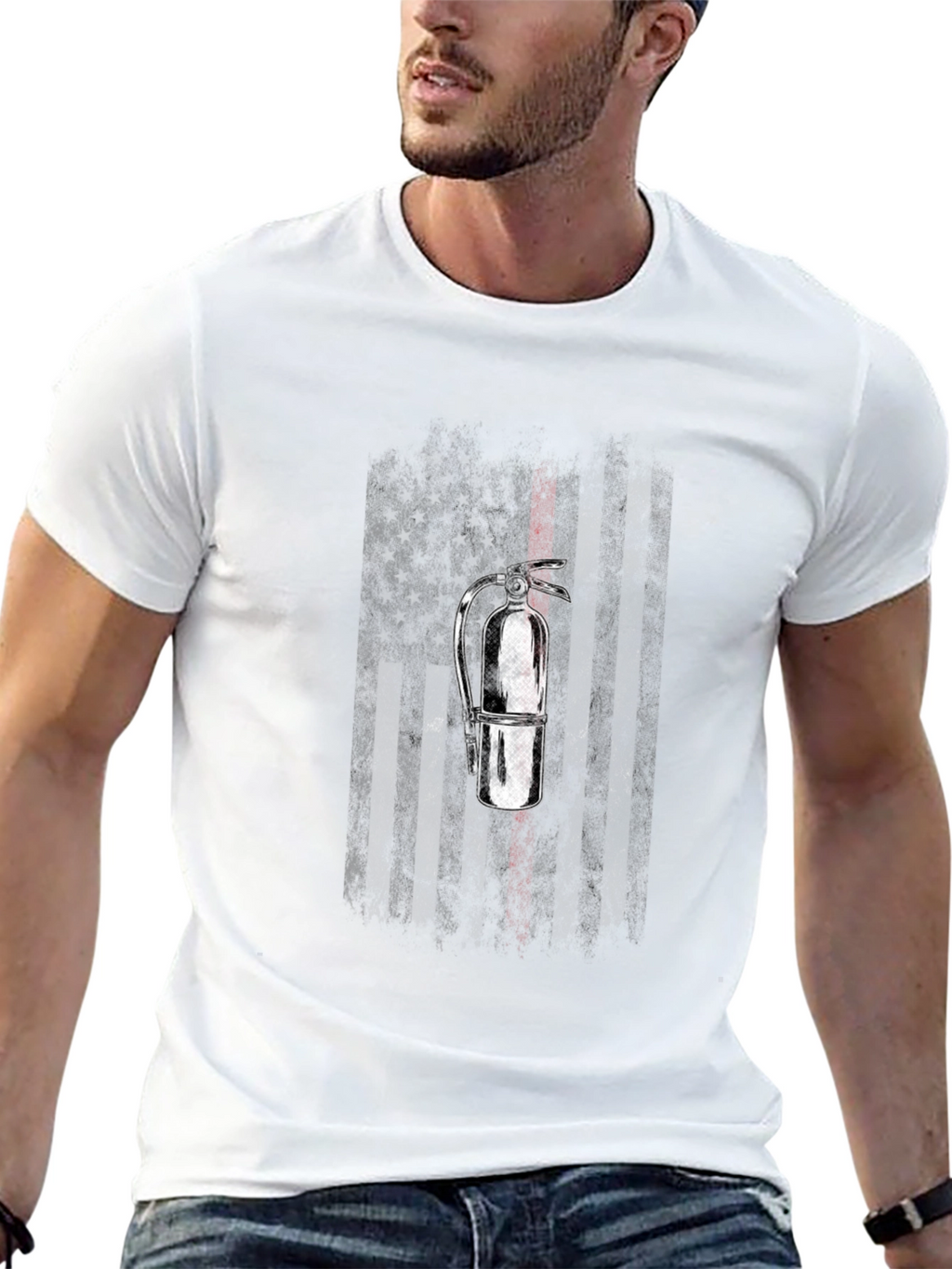 Firefighter American Flag T-Shirt