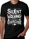 Silent Walking Exercise Graphic Tee