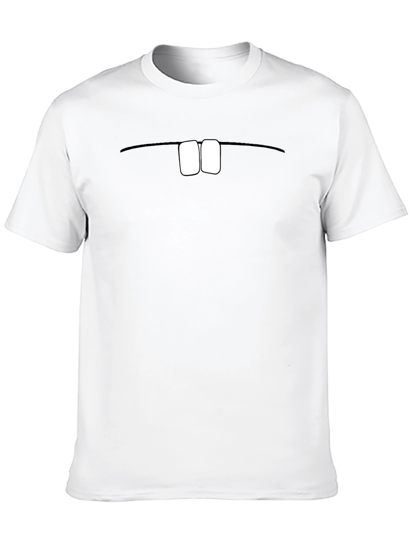 Funny Beaver Teeth Graphic Black T-Shirt
