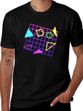 Retro 80s Geometric Pattern T-Shirt