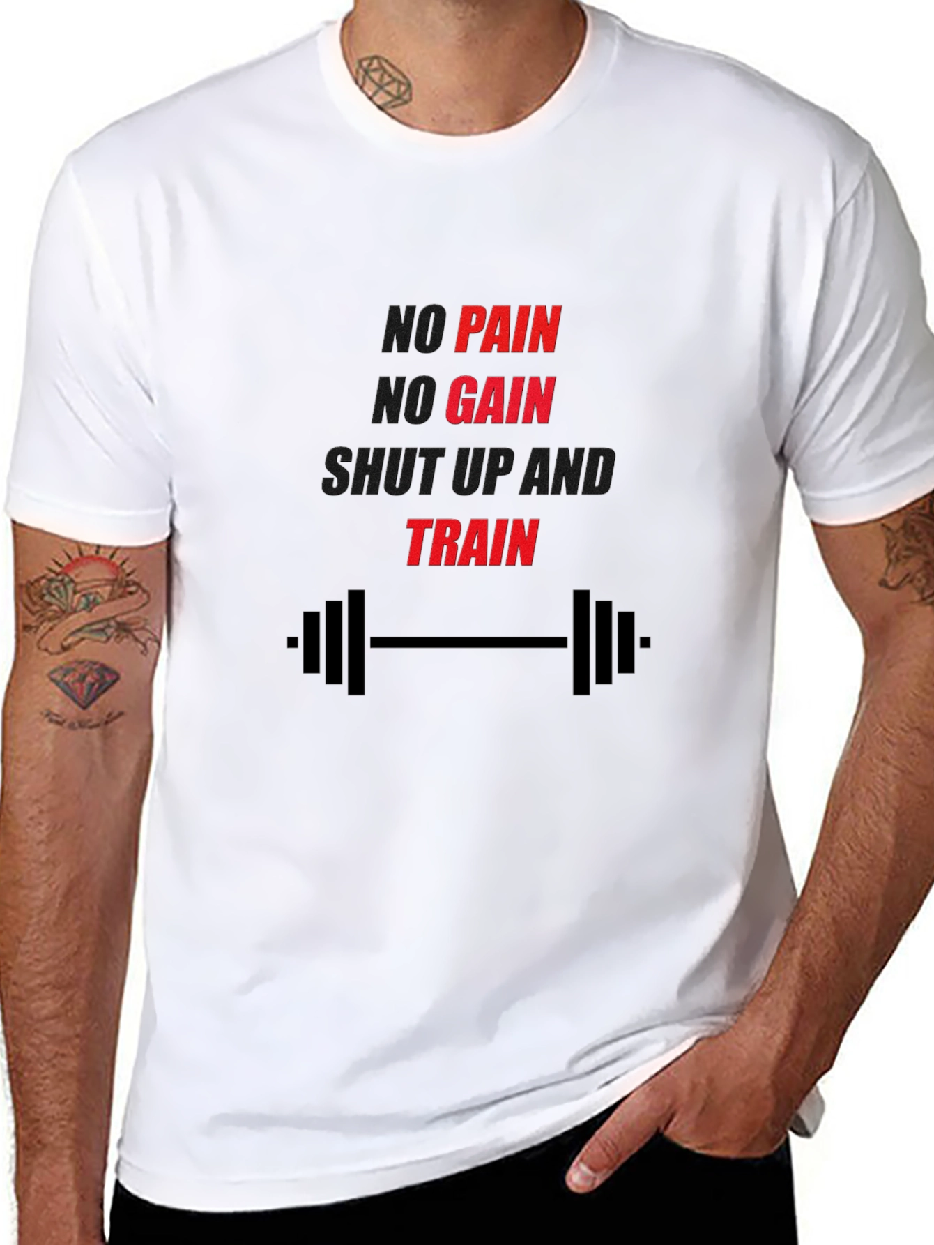 Gym Motivation T-Shirt - No Pain No Gain