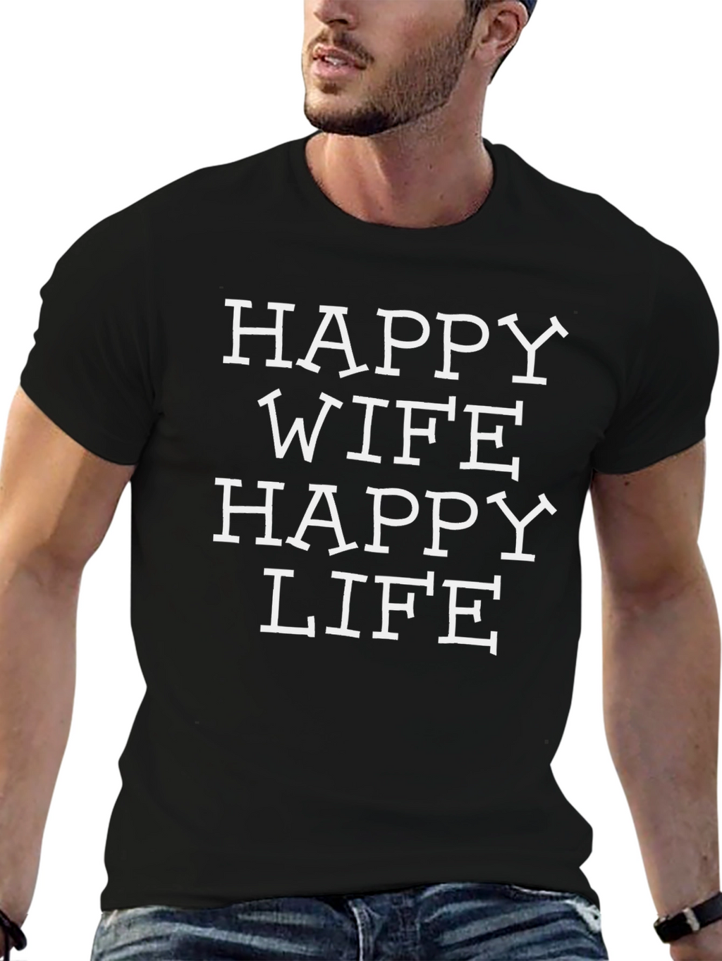 Happy Wife Happy Life Graphic T-Shirt