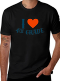I Love 4th Grade T-Shirt - Black