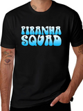 Piranha Squad Graphic Tee - Cool Blue Design