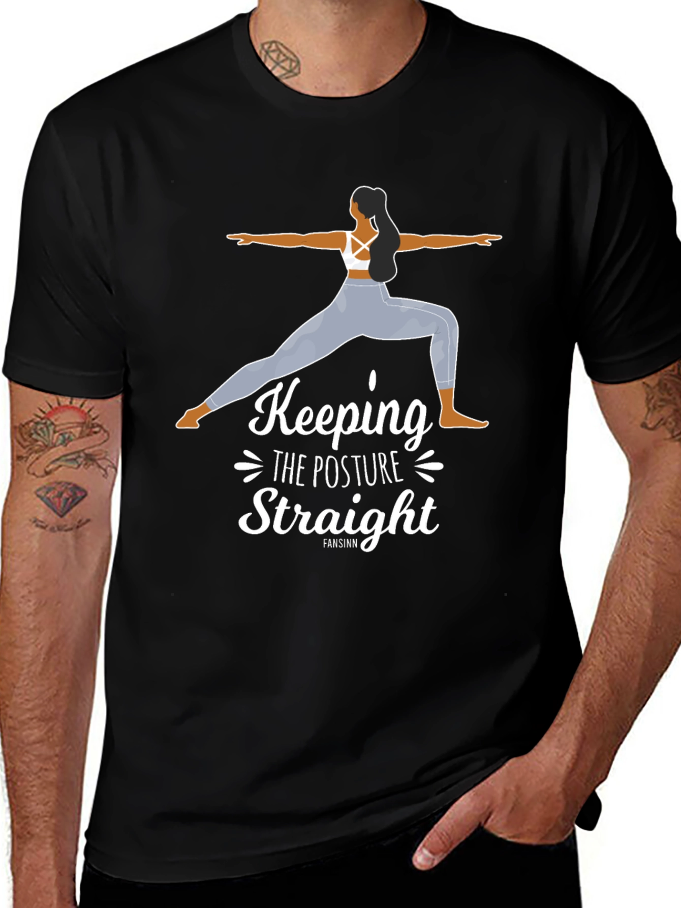 Yoga Posture Graphic Tee - Keeping the Posture Straight Shirt