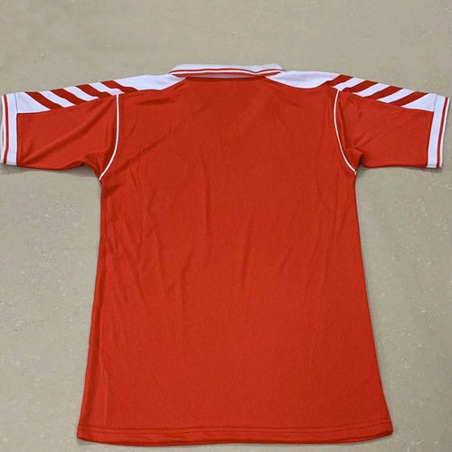 1998 Denmark Home Red Retro Soccer Jersey Back