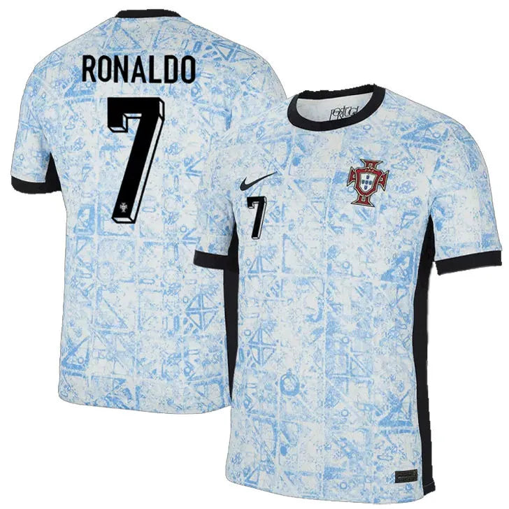 RONALDO #7 Portugal 1:1 Quality Away Fans Soccer Jersey 2024/25 ★★ Front