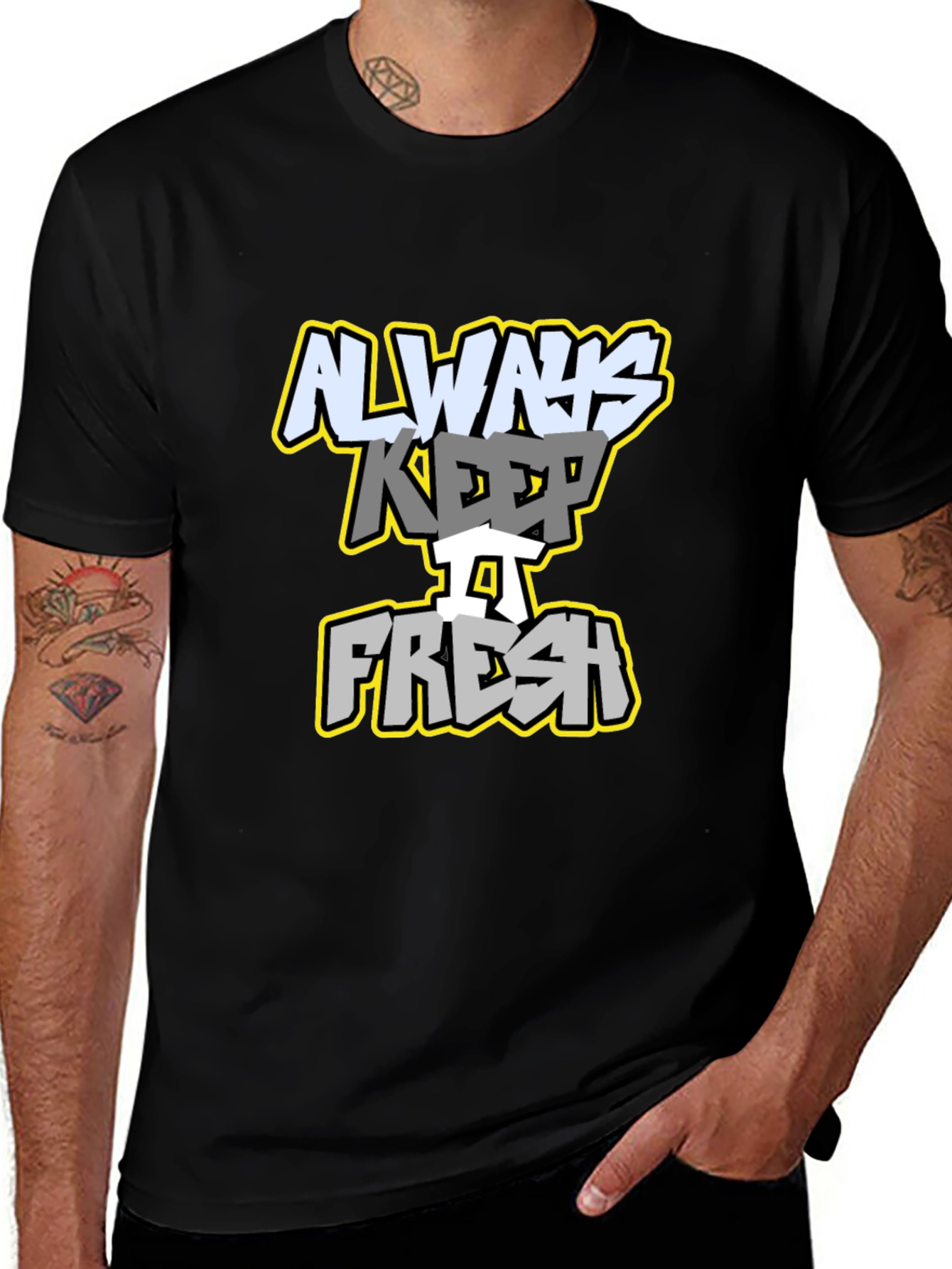 Always Keep It Fresh Graphic Tee - Black