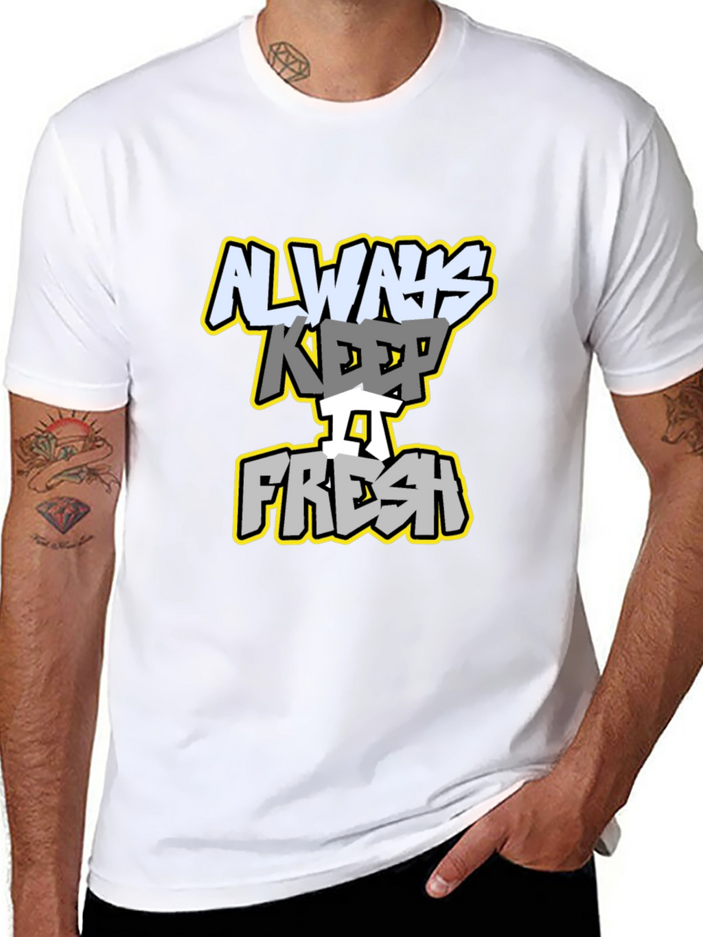 Always Keep It Fresh Graphic Tee - Black