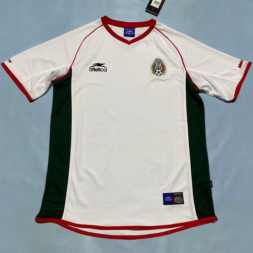 1998 Mexico White Retro Soccer Jersey Item NO.: 2145980 Front