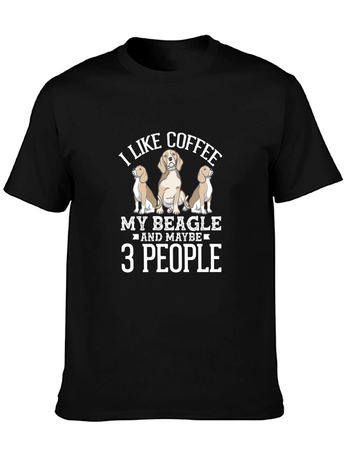 Coffee Beagle and People T-Shirt