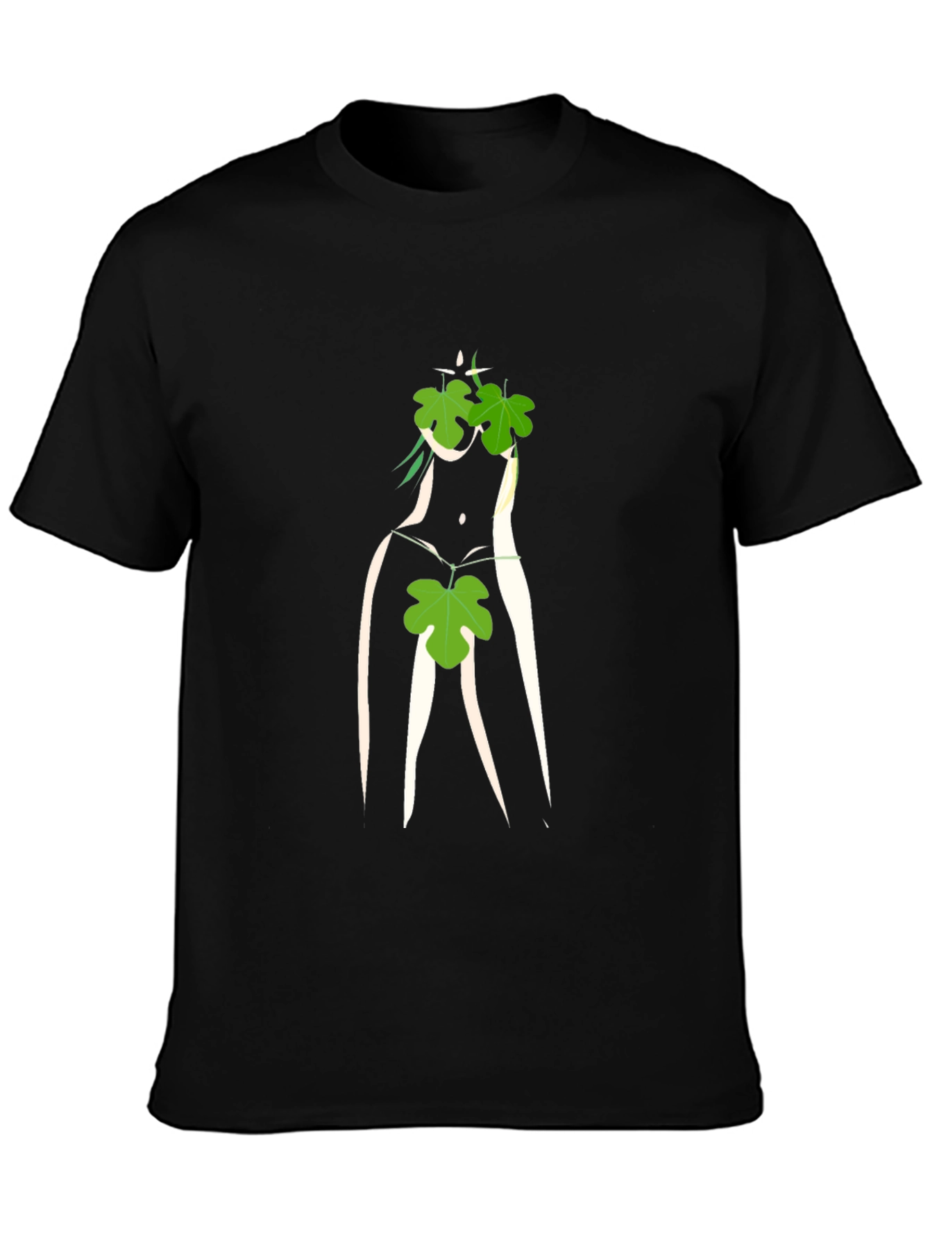Fig Leaf Graphic Black T-Shirt