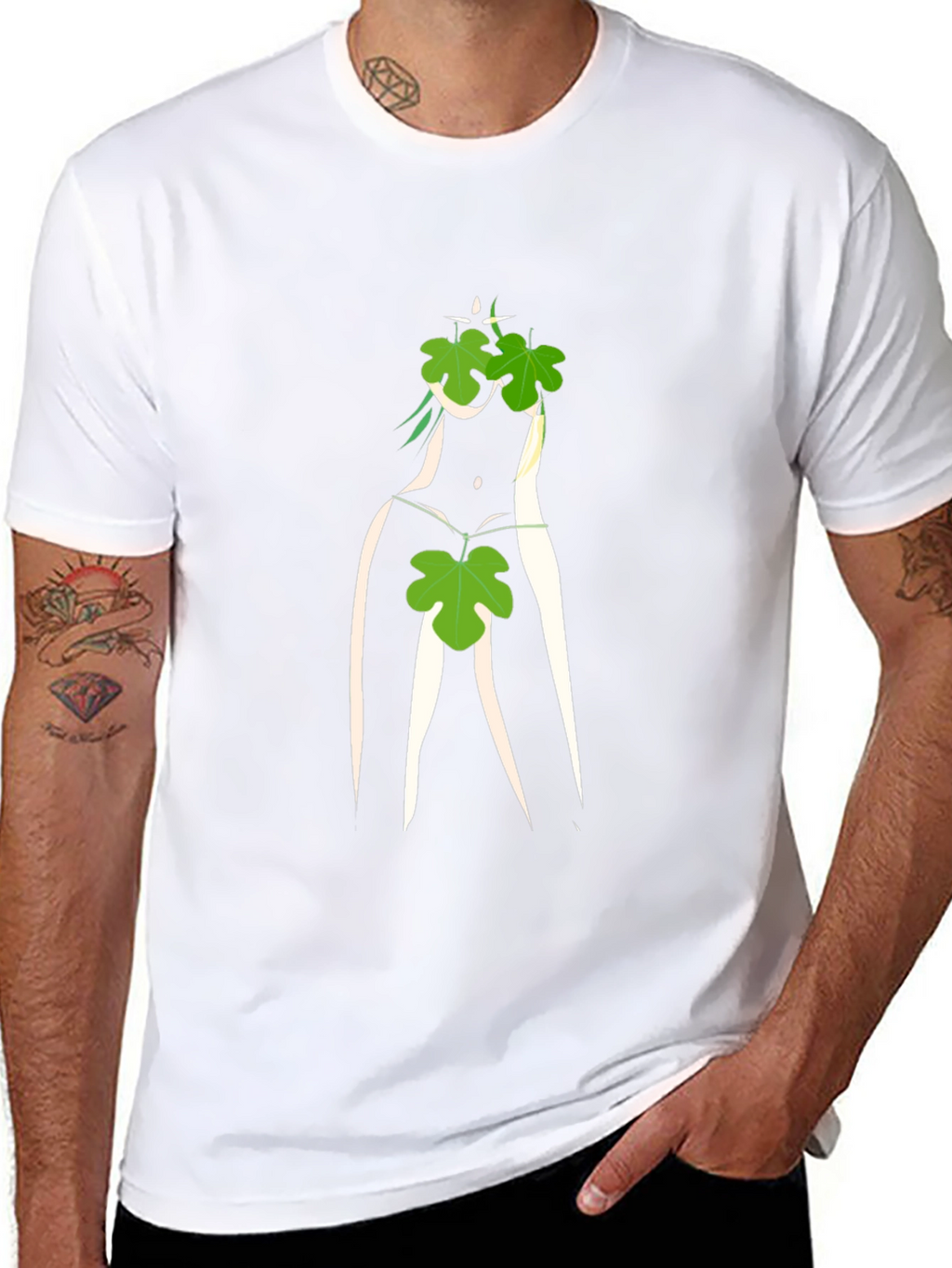 Fig Leaf Graphic Black T-Shirt