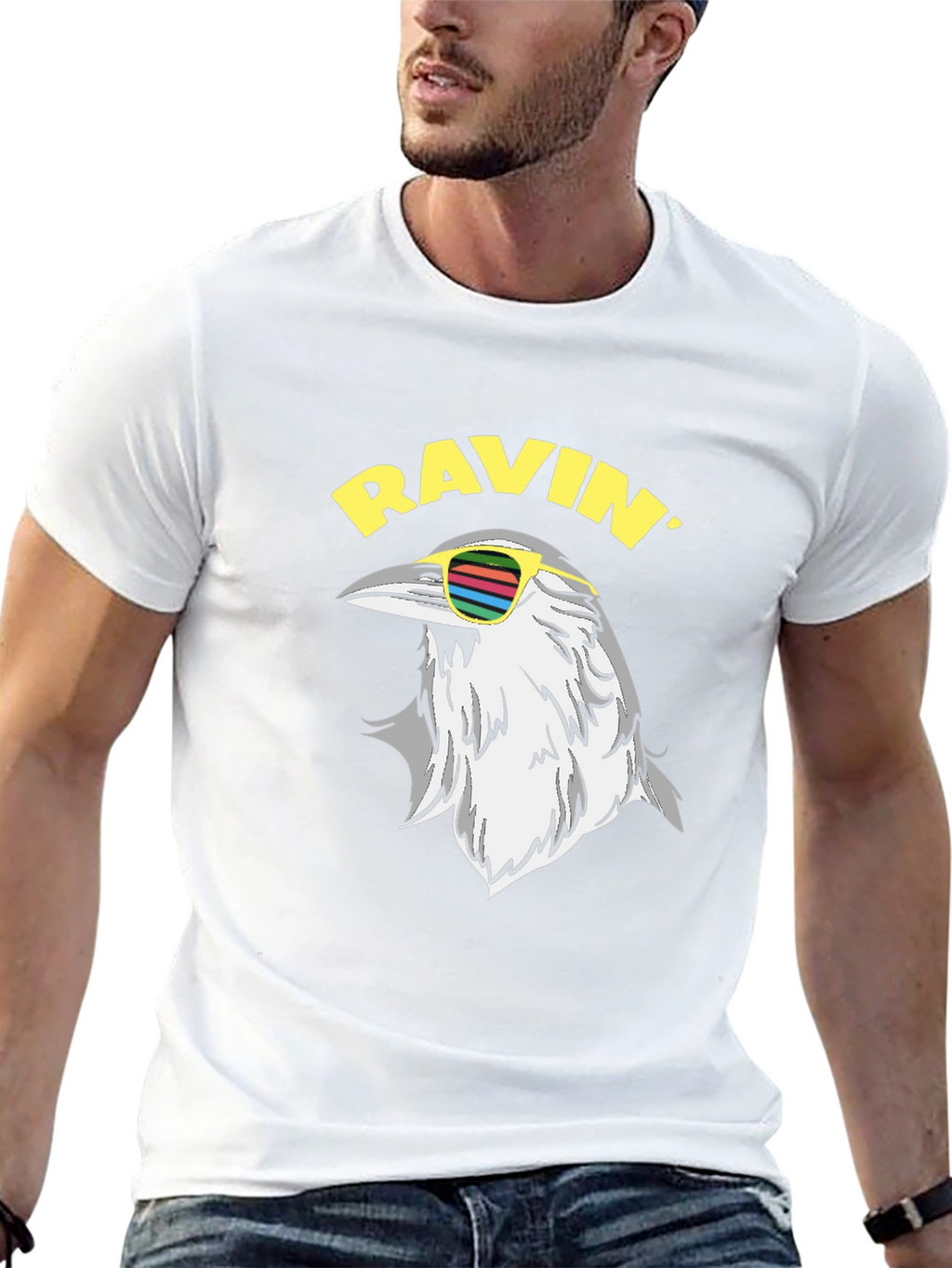 Ravin Crow T-Shirt - Cool Bird Graphic Tee
