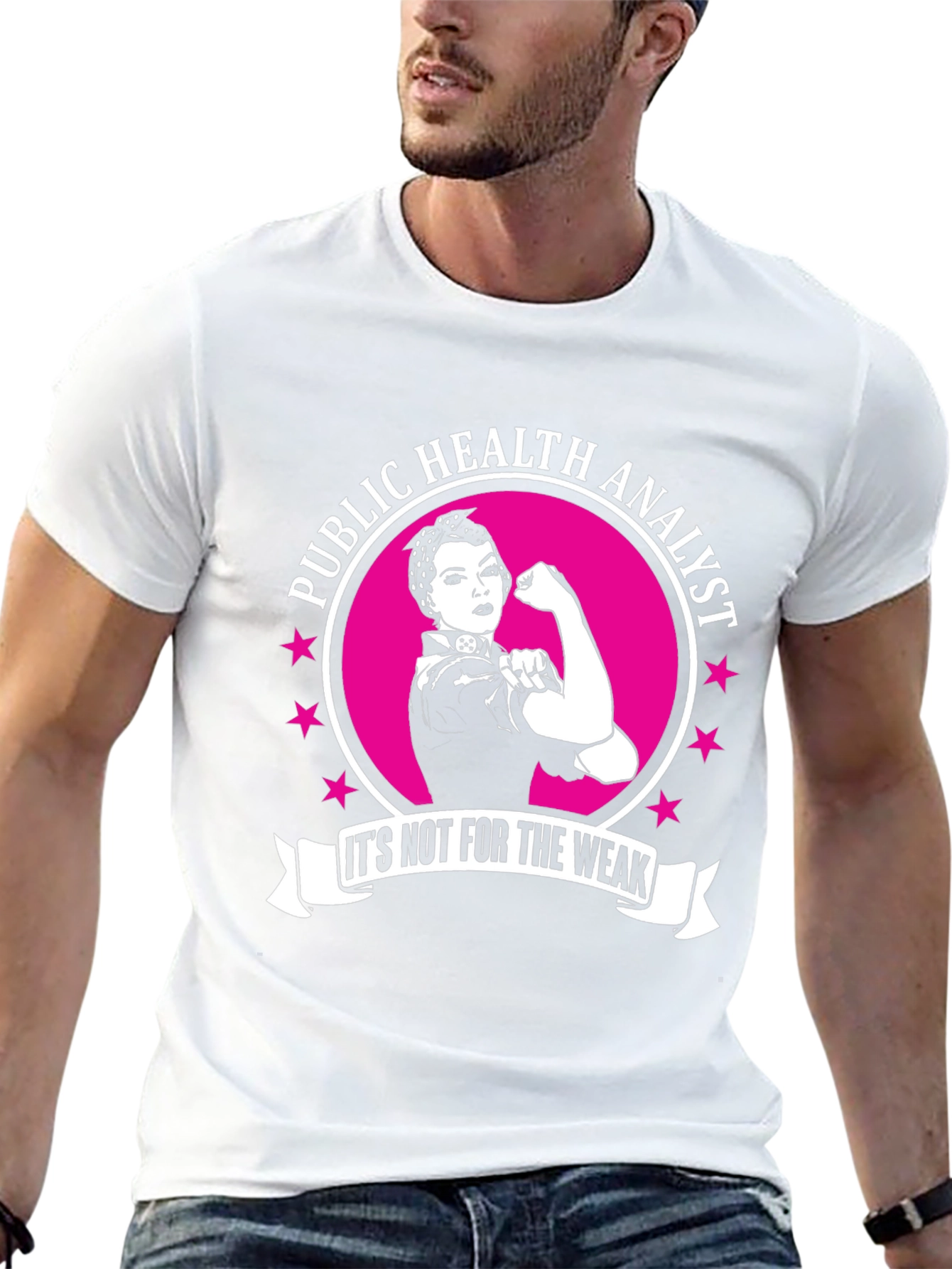 Public Health Analyst Strong Women Black T-Shirt