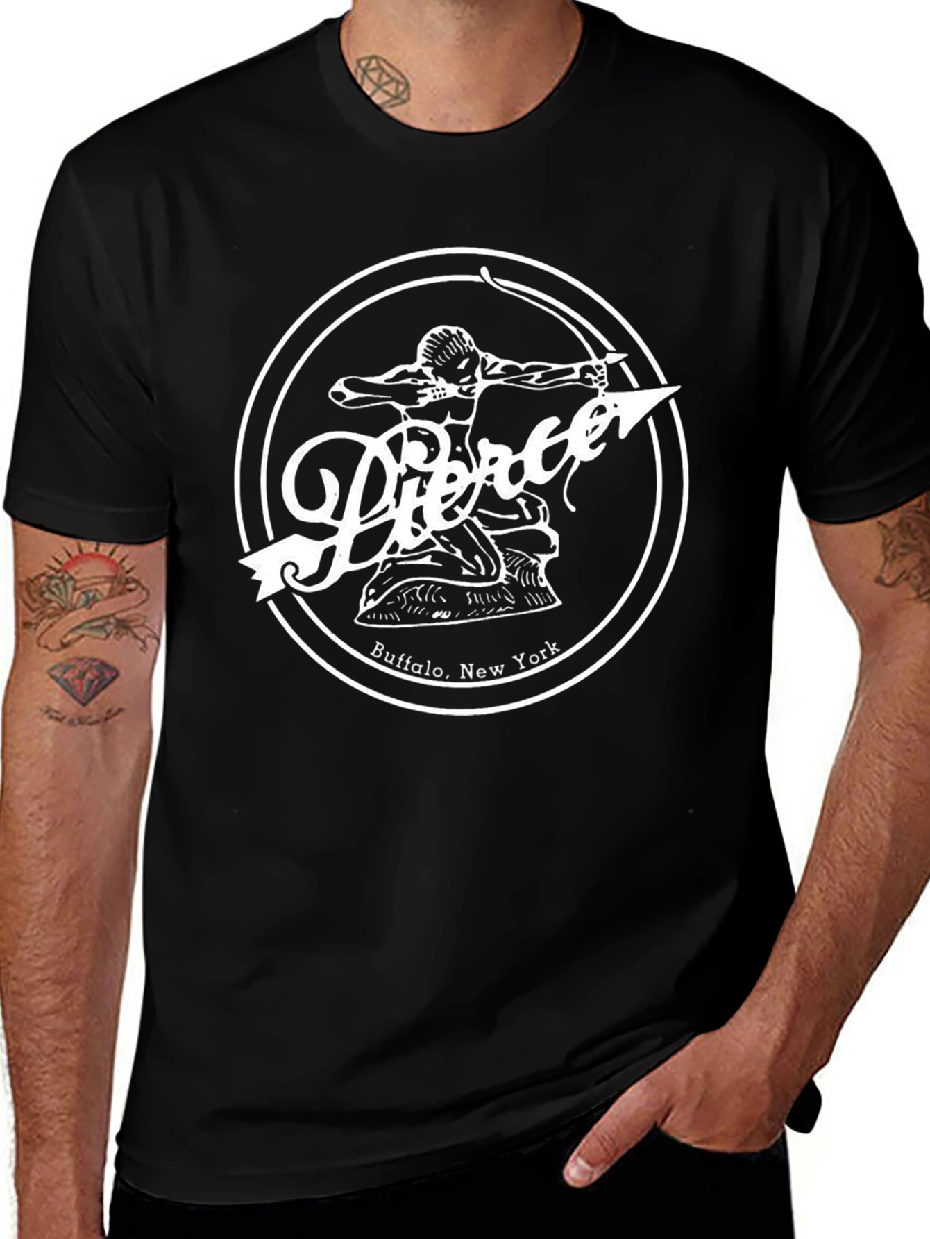 Pierce Buffalo New York Black T-Shirt