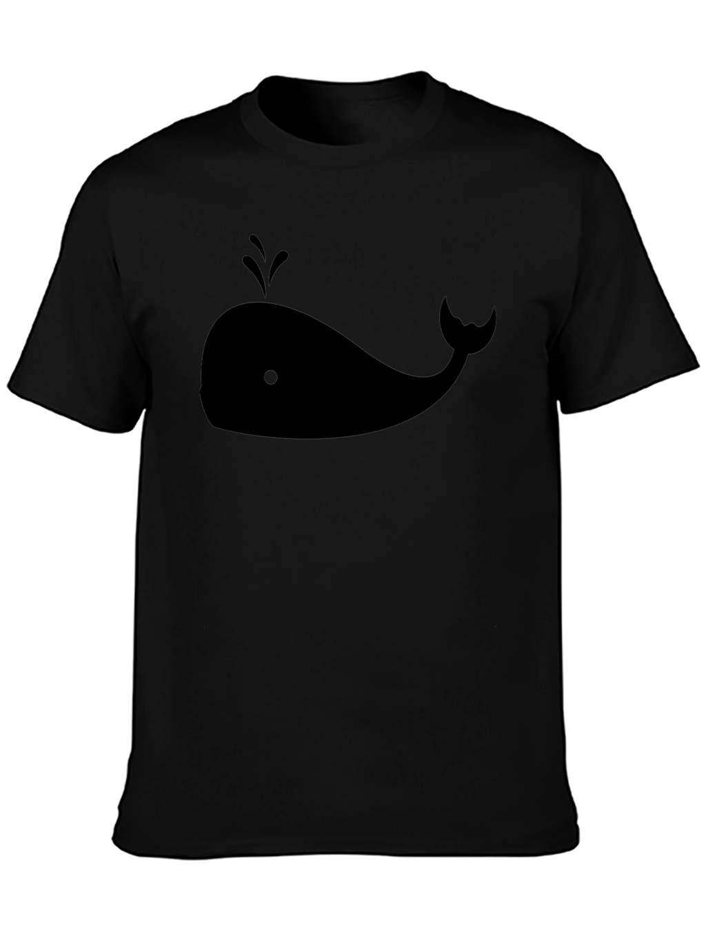 Whale Graphic Tee - Stylish Black Cotton T-Shirt