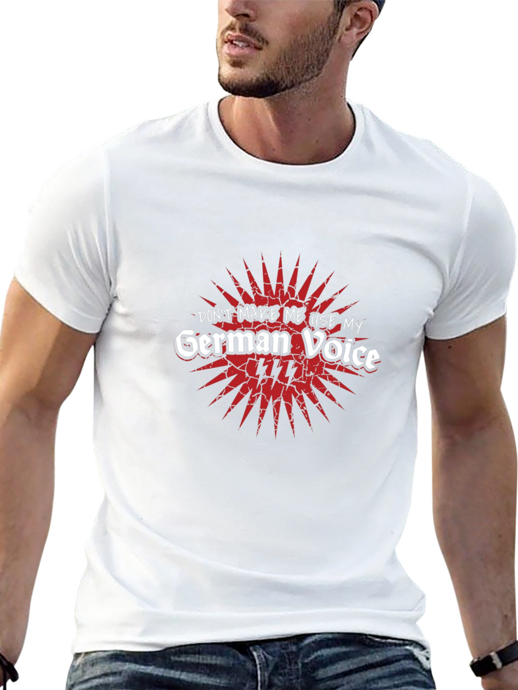 German Voice Mens Black Graphic Tee