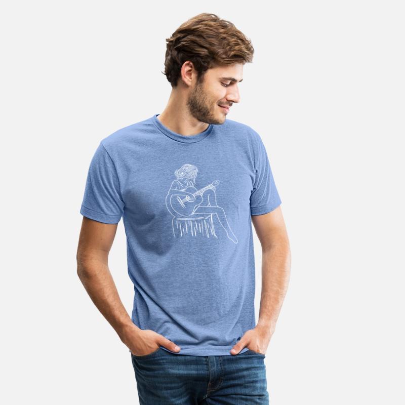 ACOUSTIC GUITAR LINE ART, WOMENS