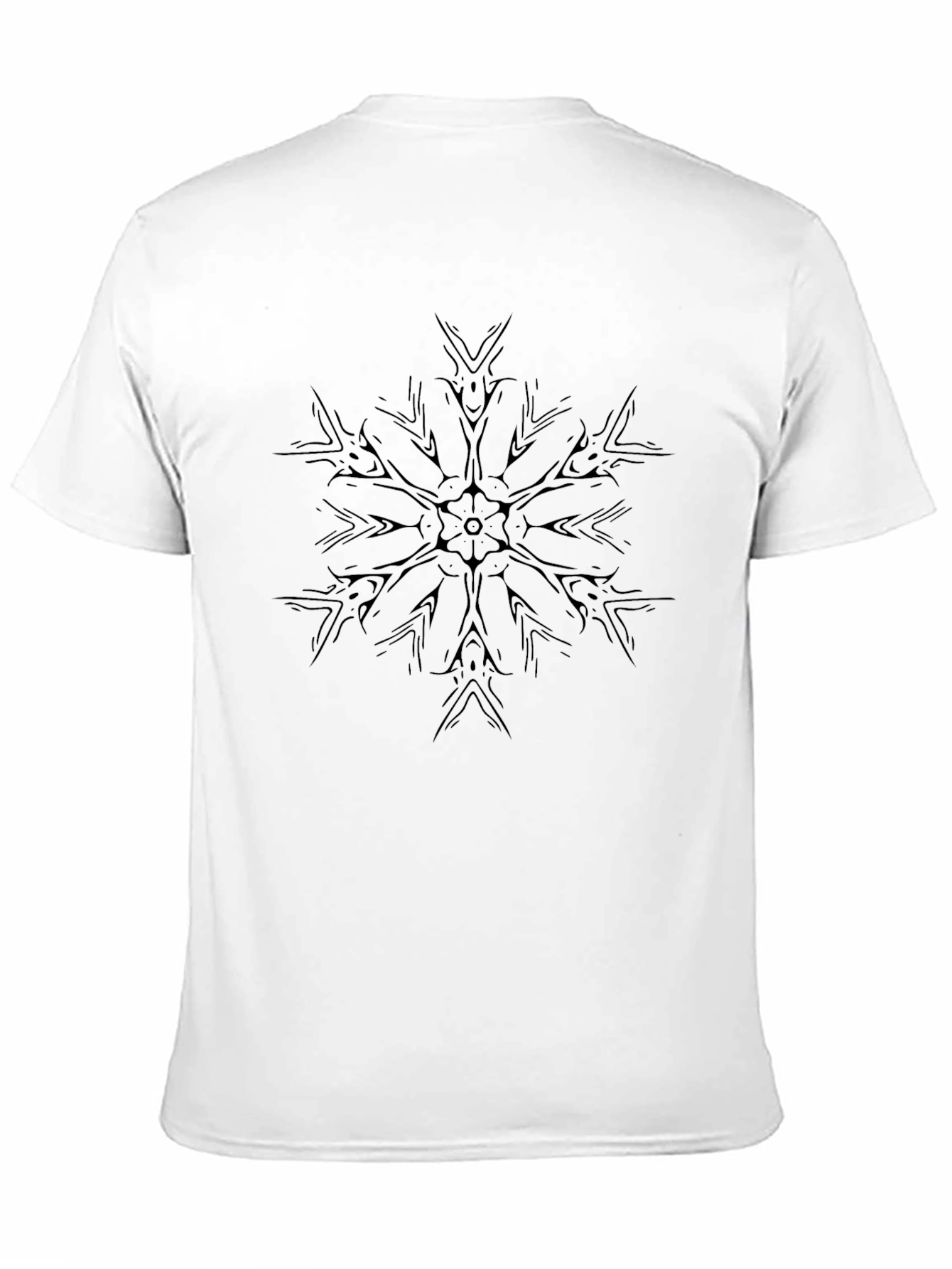 Black Graphic Tee - Abstract Mandala Design