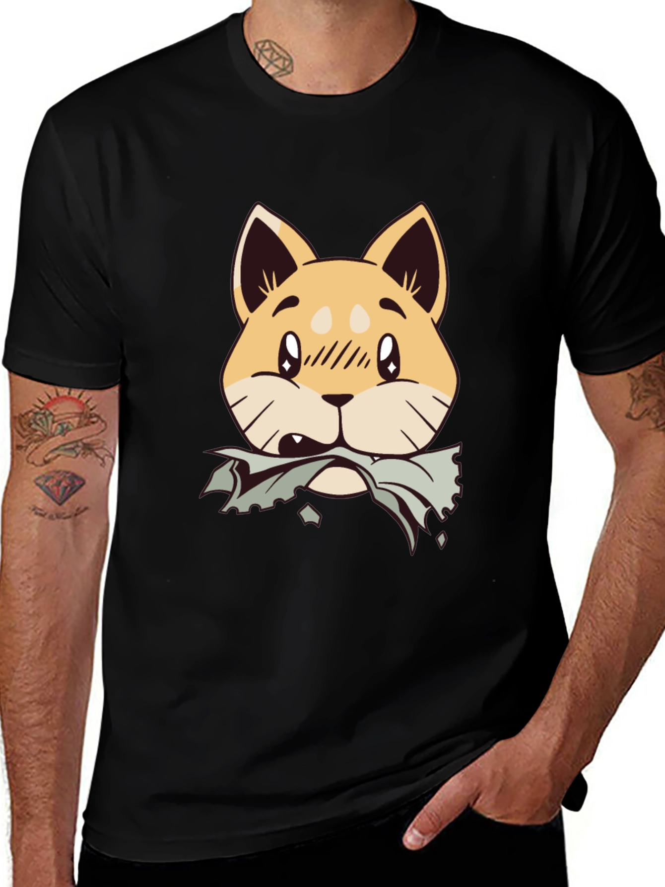 Cartoon Dog Chewing Tee