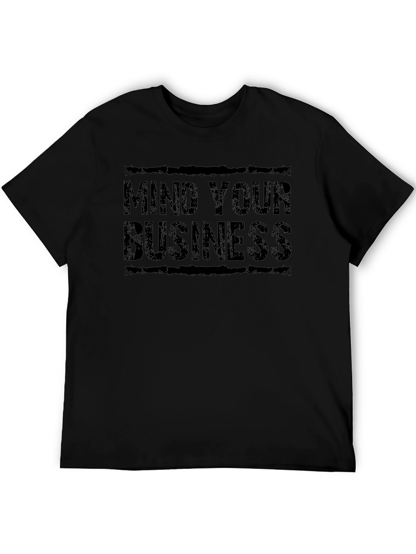 Mind Your Business Black Graphic T-Shirt