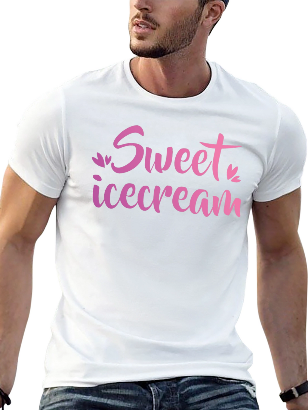 Sweet Ice Cream Black T-Shirt