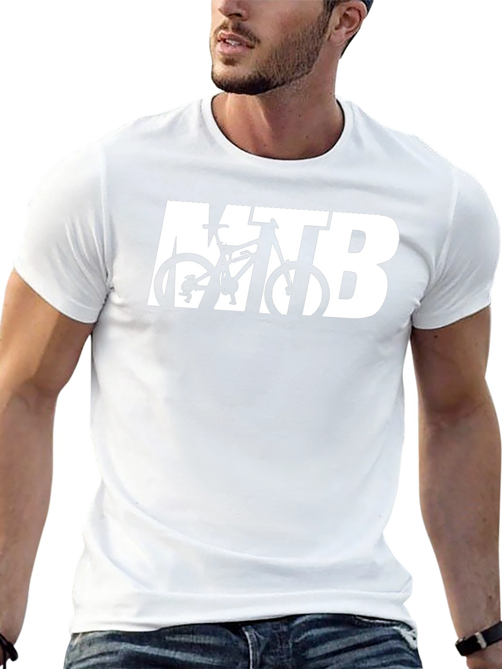 MTB Mountain Bike Graphic T-Shirt - Black