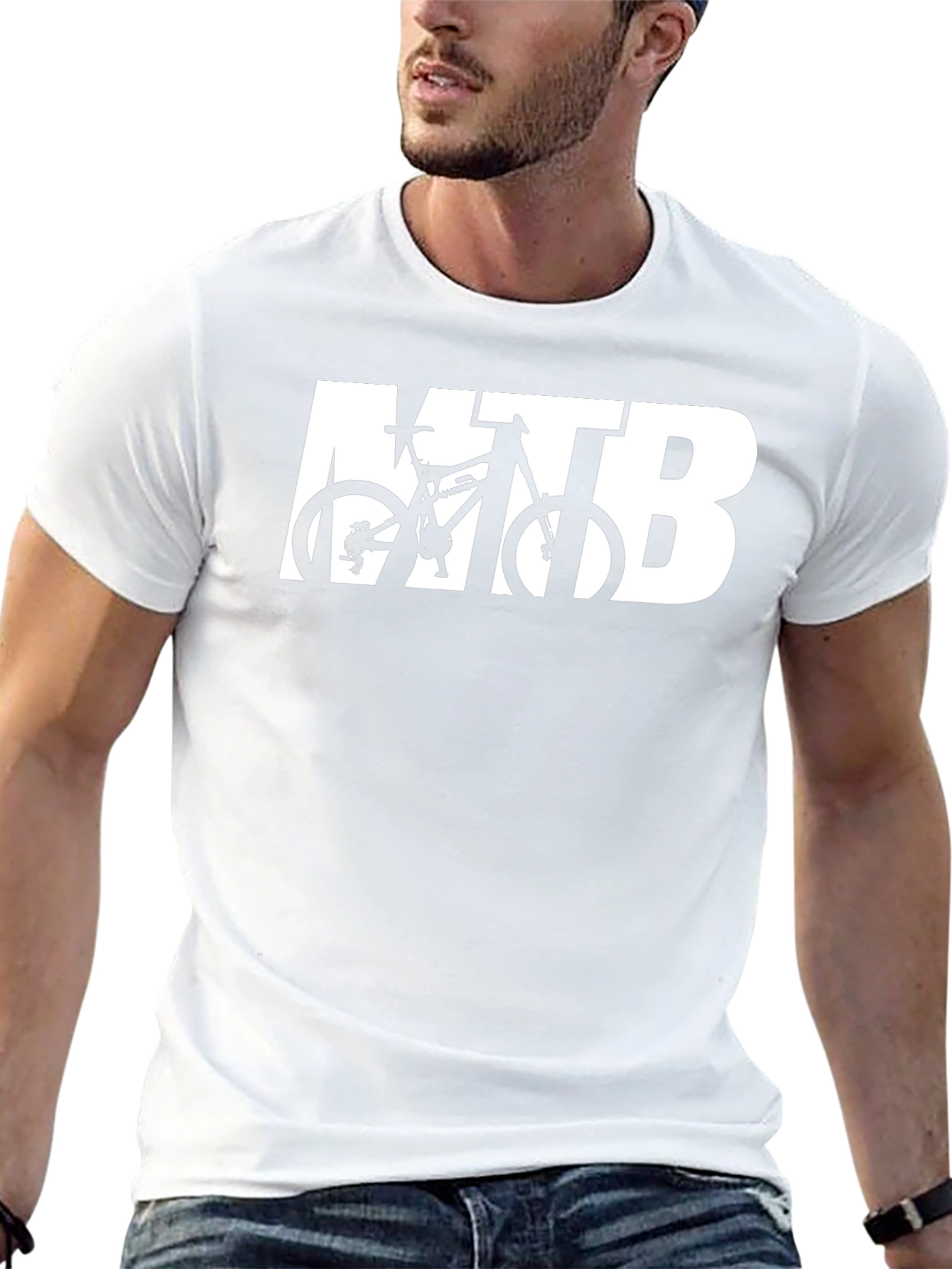 MTB Mountain Bike Graphic T-Shirt - Black