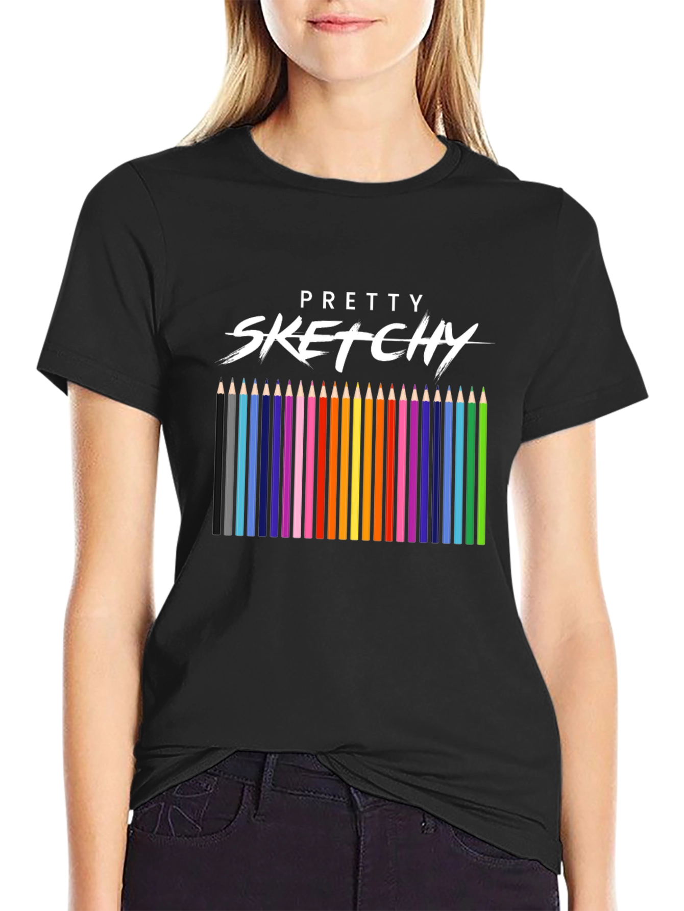 Pretty Sketchy Graphic T-Shirt