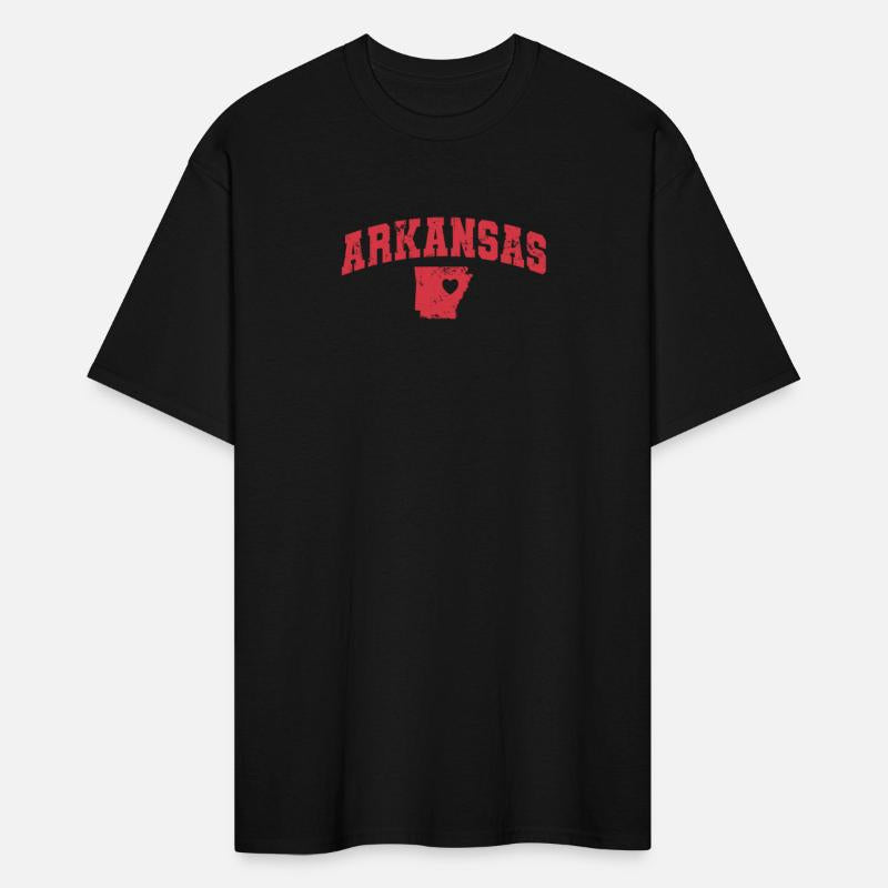 Arkansas Map with Heart USA America