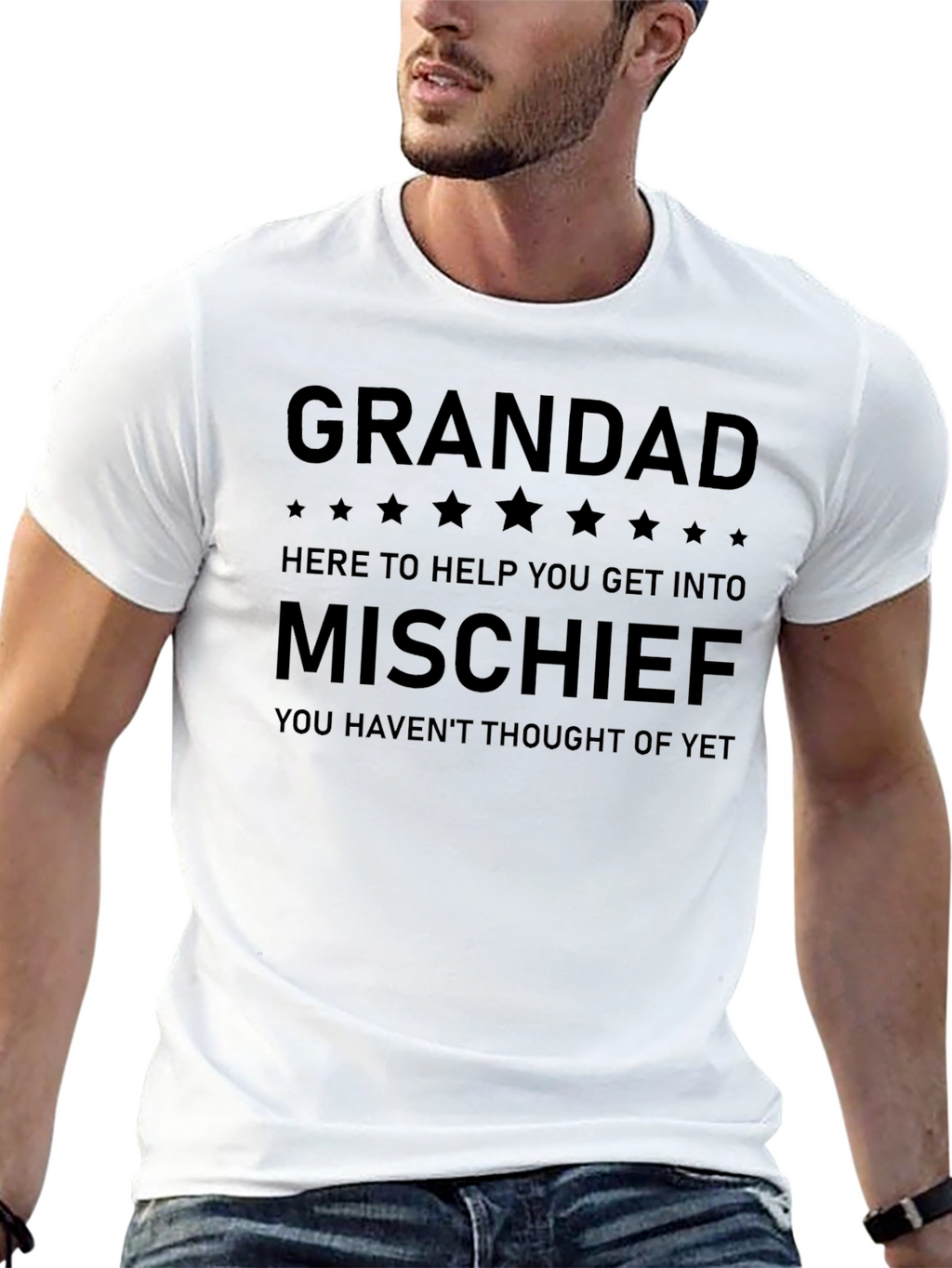 Grandad Mischief Black T-Shirt