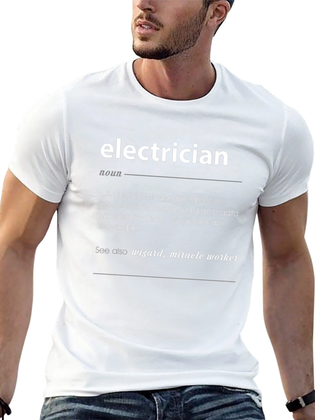 Electrician Definition T-Shirt - Funny Job Tee