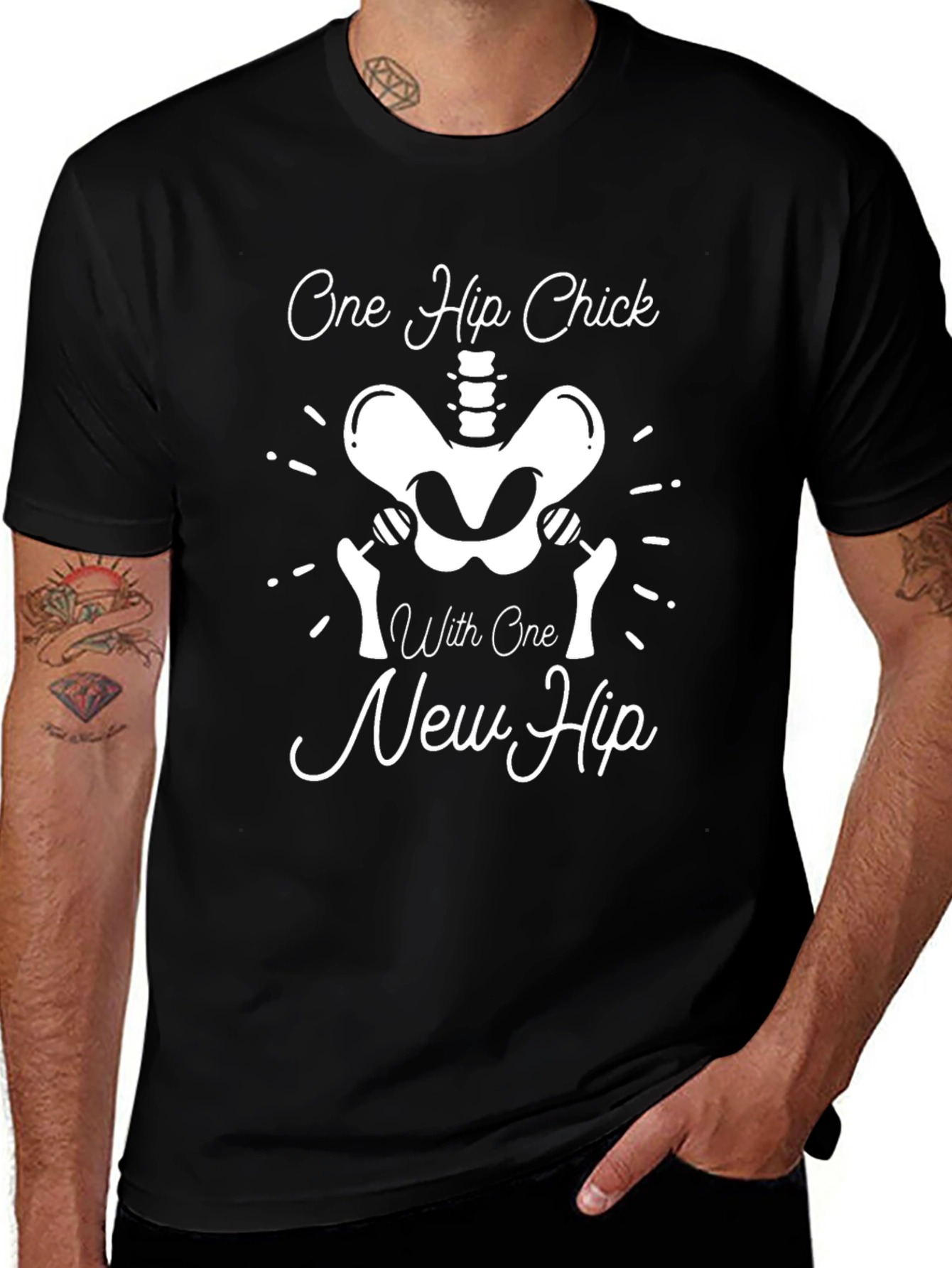 One Hip Chick T-Shirt Hip Replacement Surgery Gift