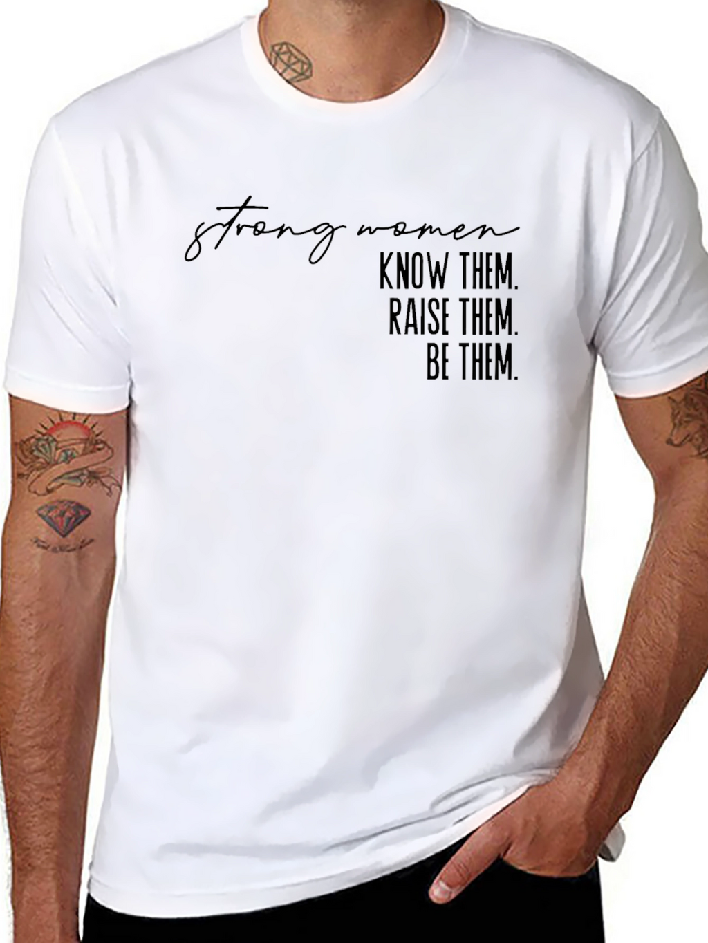Strong Women Graphic Tee - Black