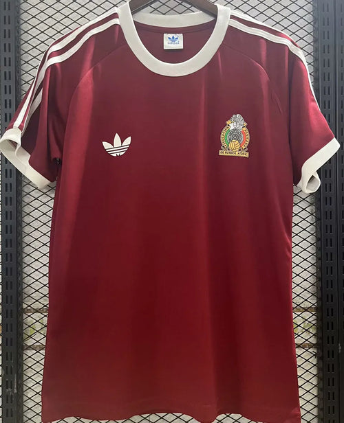 1985 Mexico Pink Retro Style Jersey Front